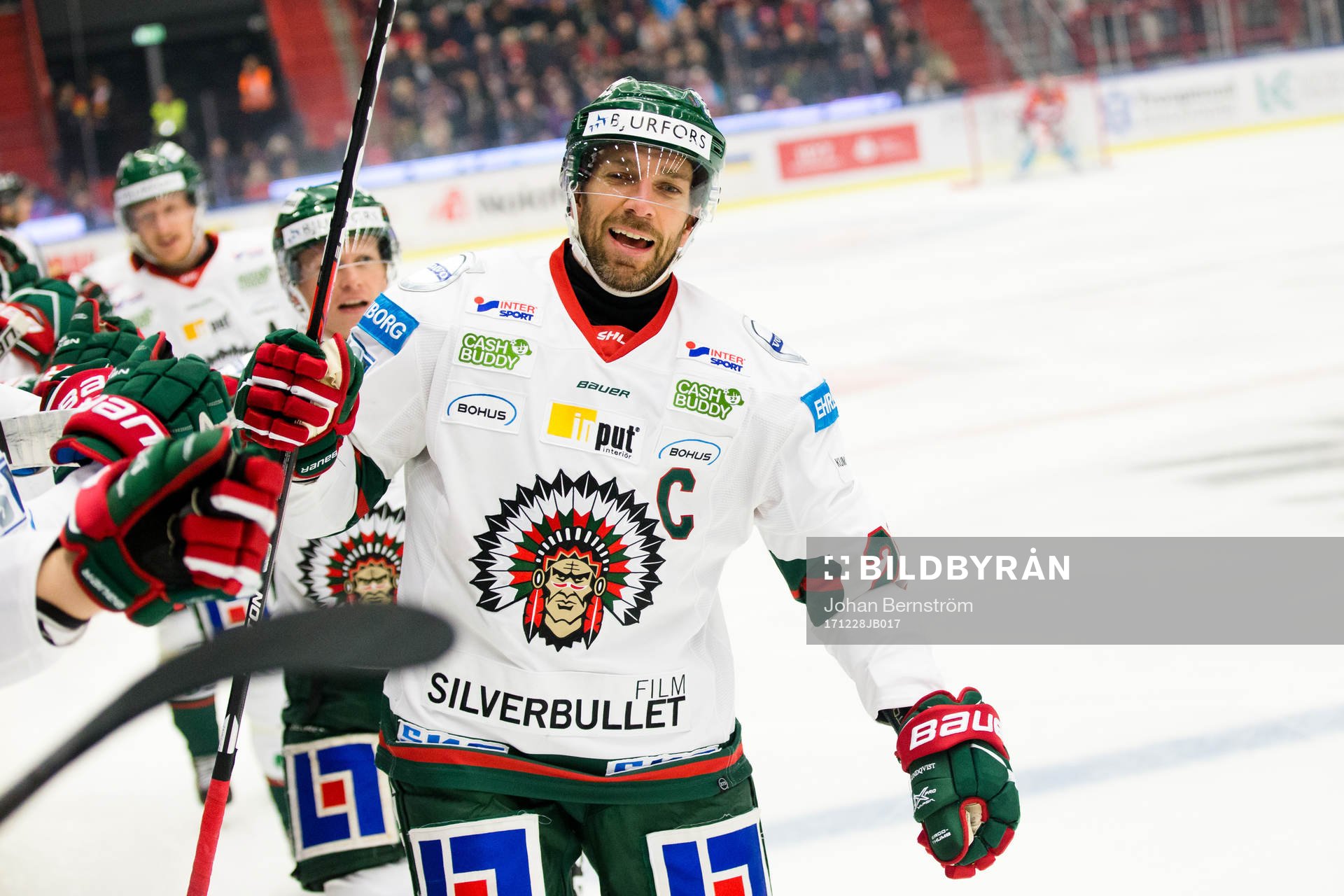 Frölundas Joel Lundqvist jublar