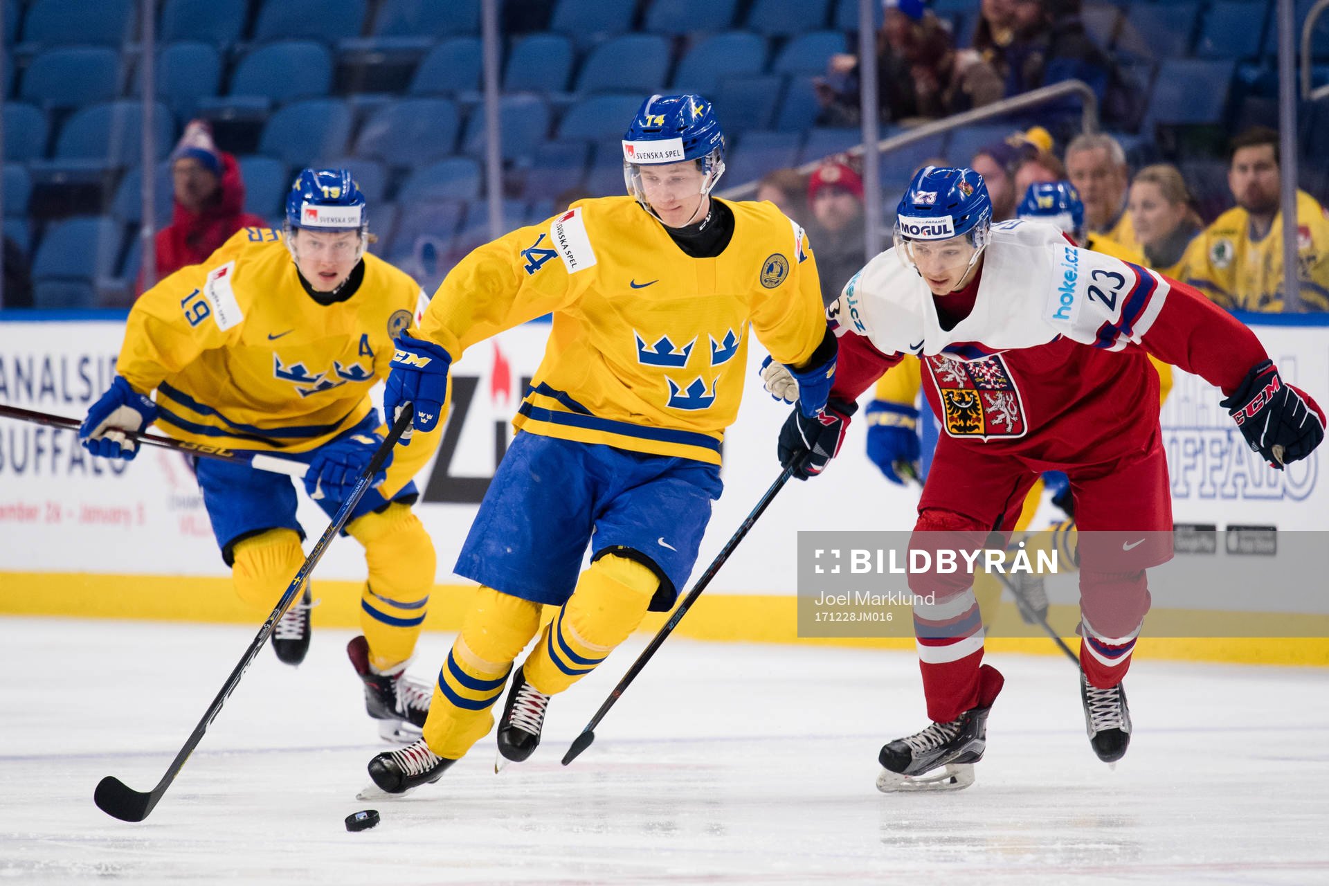 Sveriges Elias Pettersson och Tjeckiens Jakub Galvas