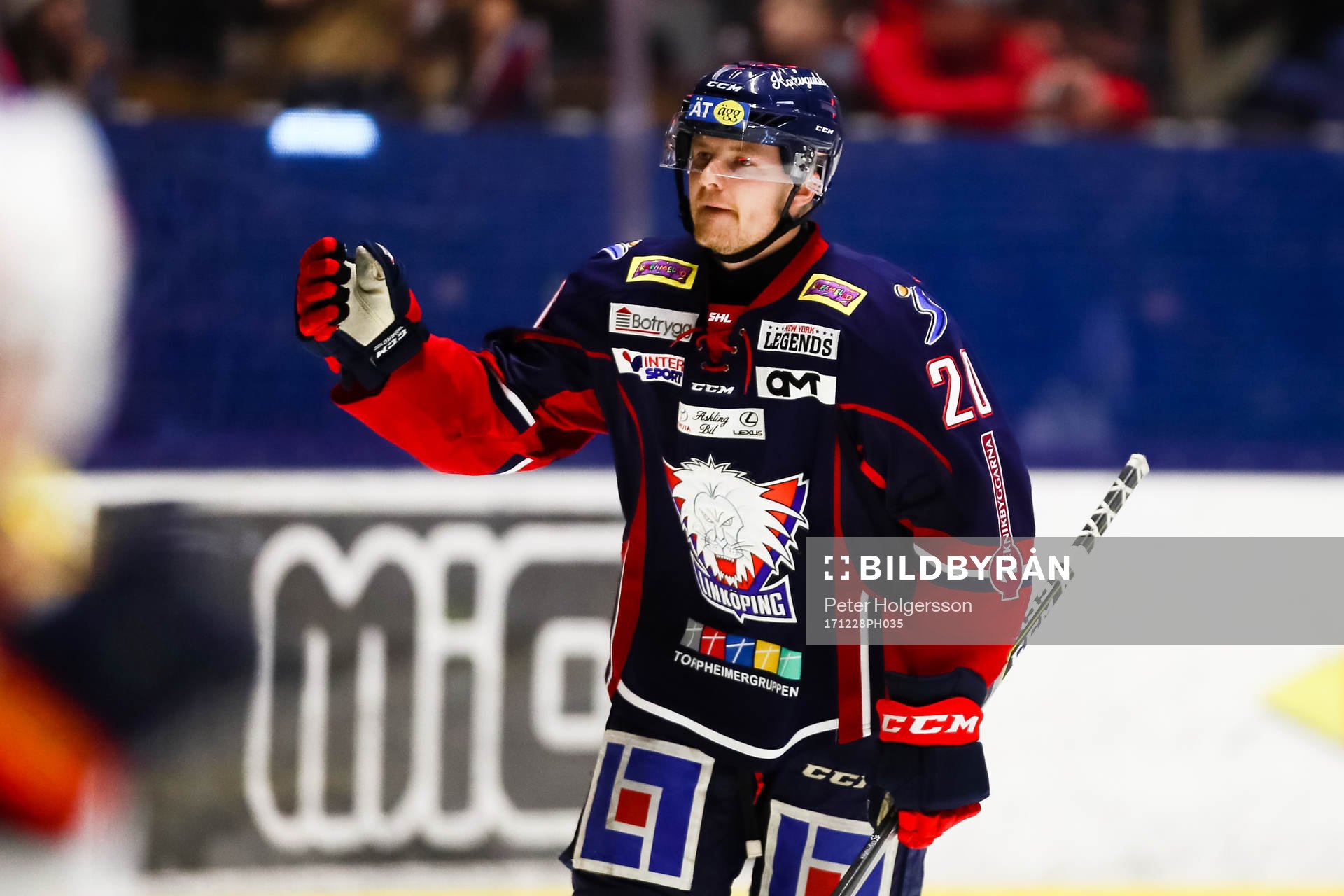 Linköpings Nick Sörenssen jublar