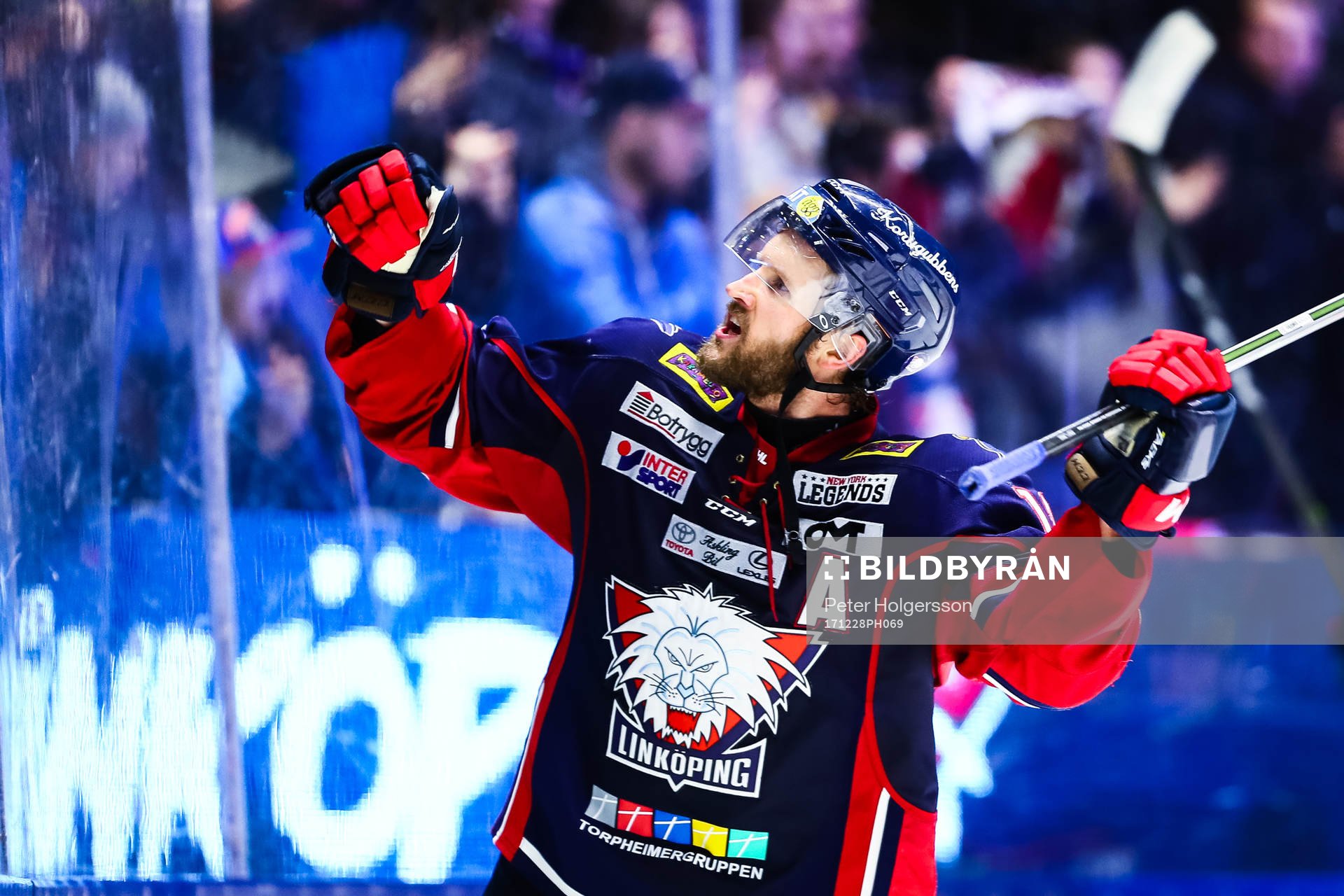 Linköpings Sebastian Karlsson jublar