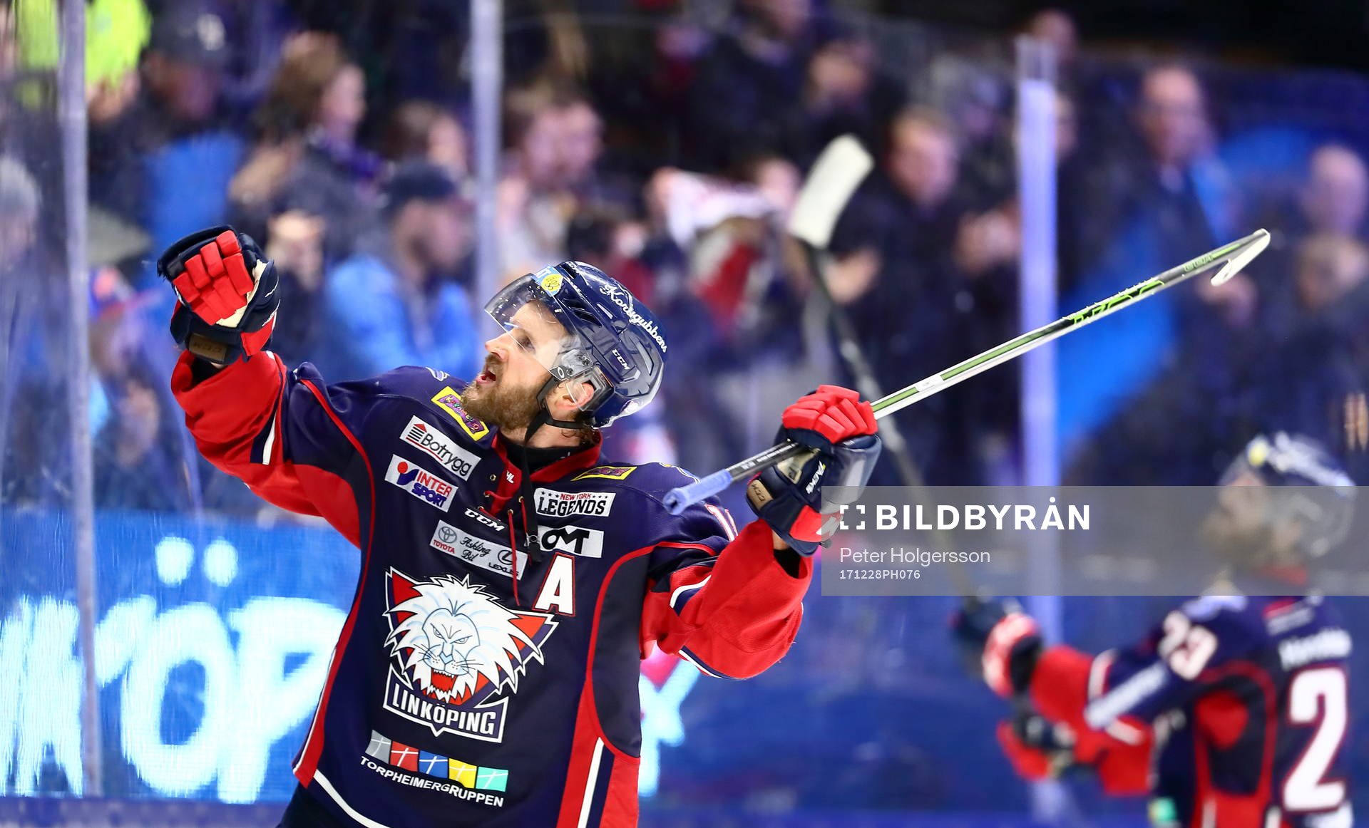 Linköpings Sebastian Karlsson jublar