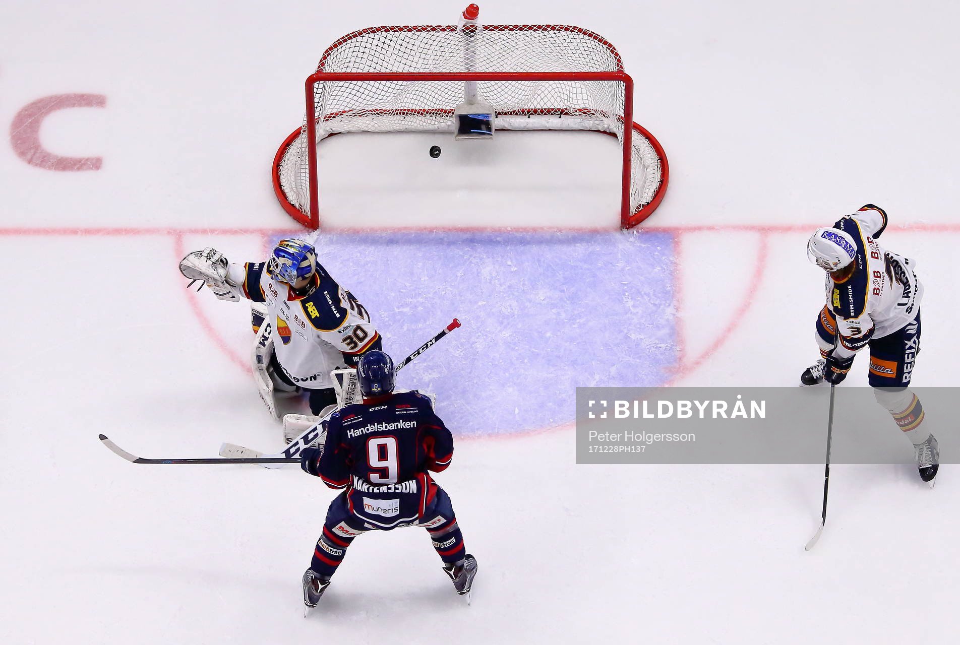 Mål 6-2 av Linköpings Nick Sörensenunder ishockeymatchen
