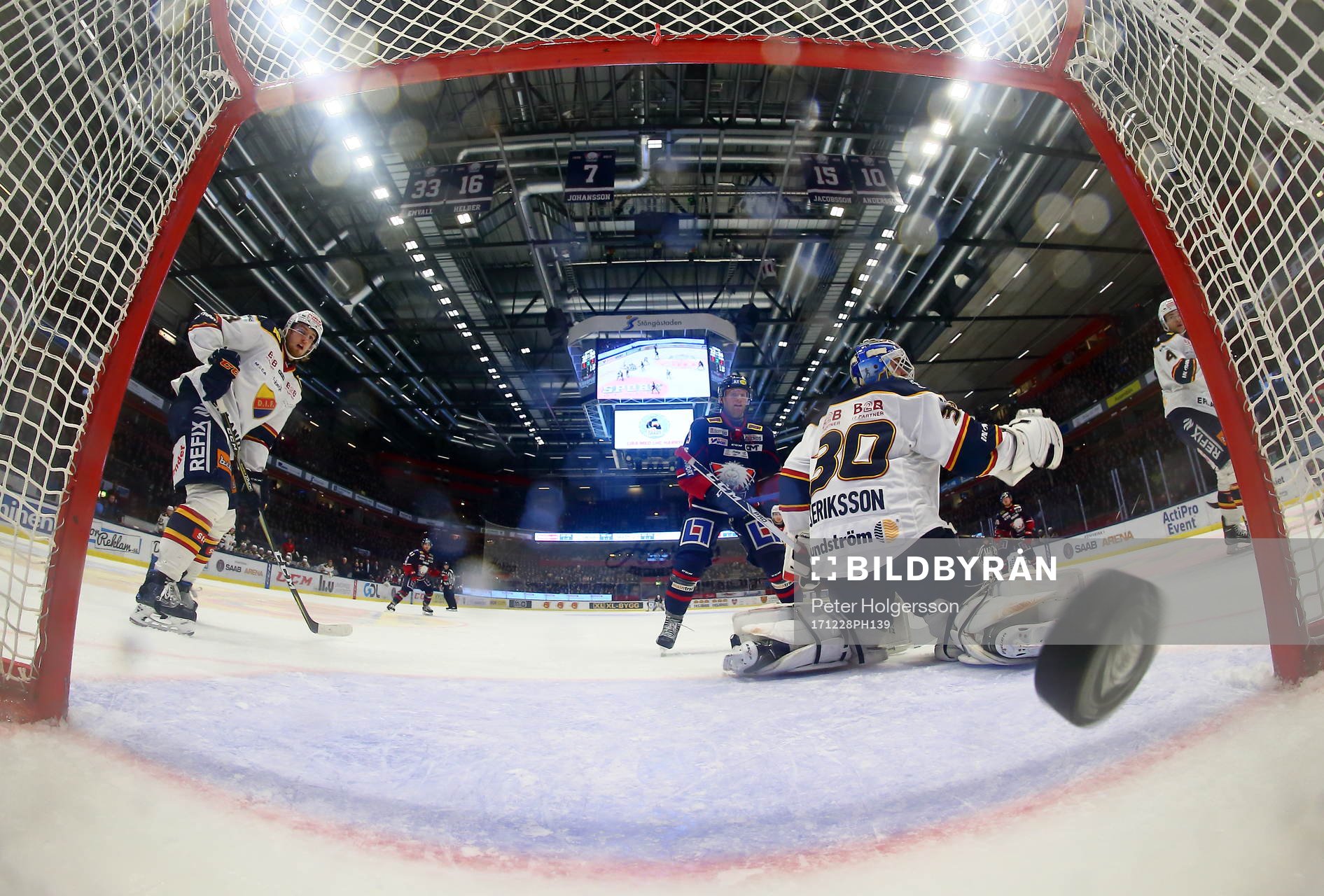 Mål 6-2 av Linköpings Nick Sörensenunder ishockeymatchen