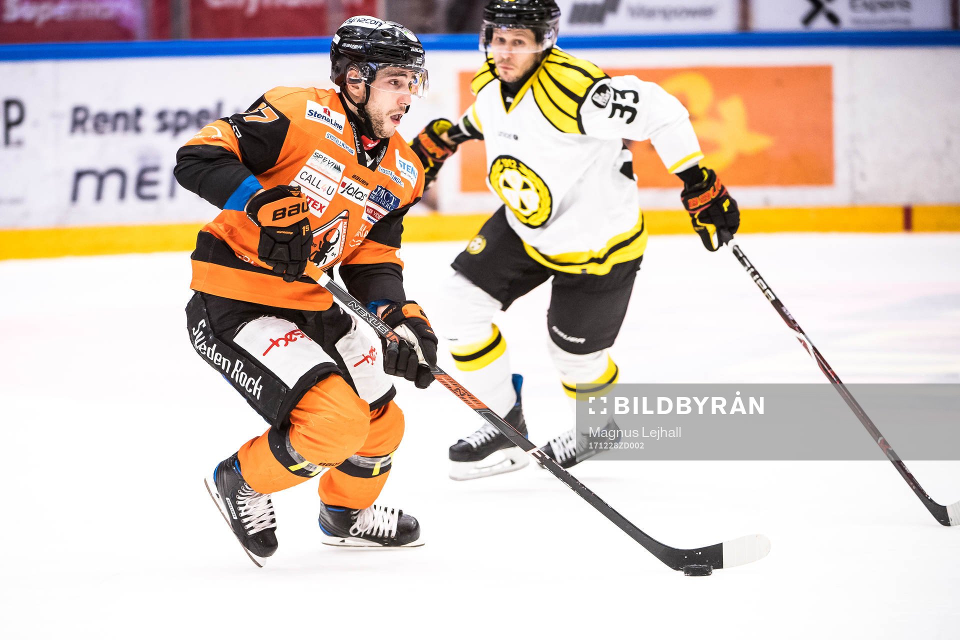 Karlskronas Konstantin Komarek  och Brynäs Elias Fälth