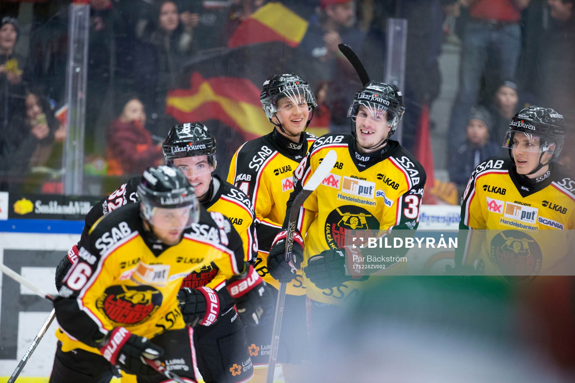 Luleås spelare jublar