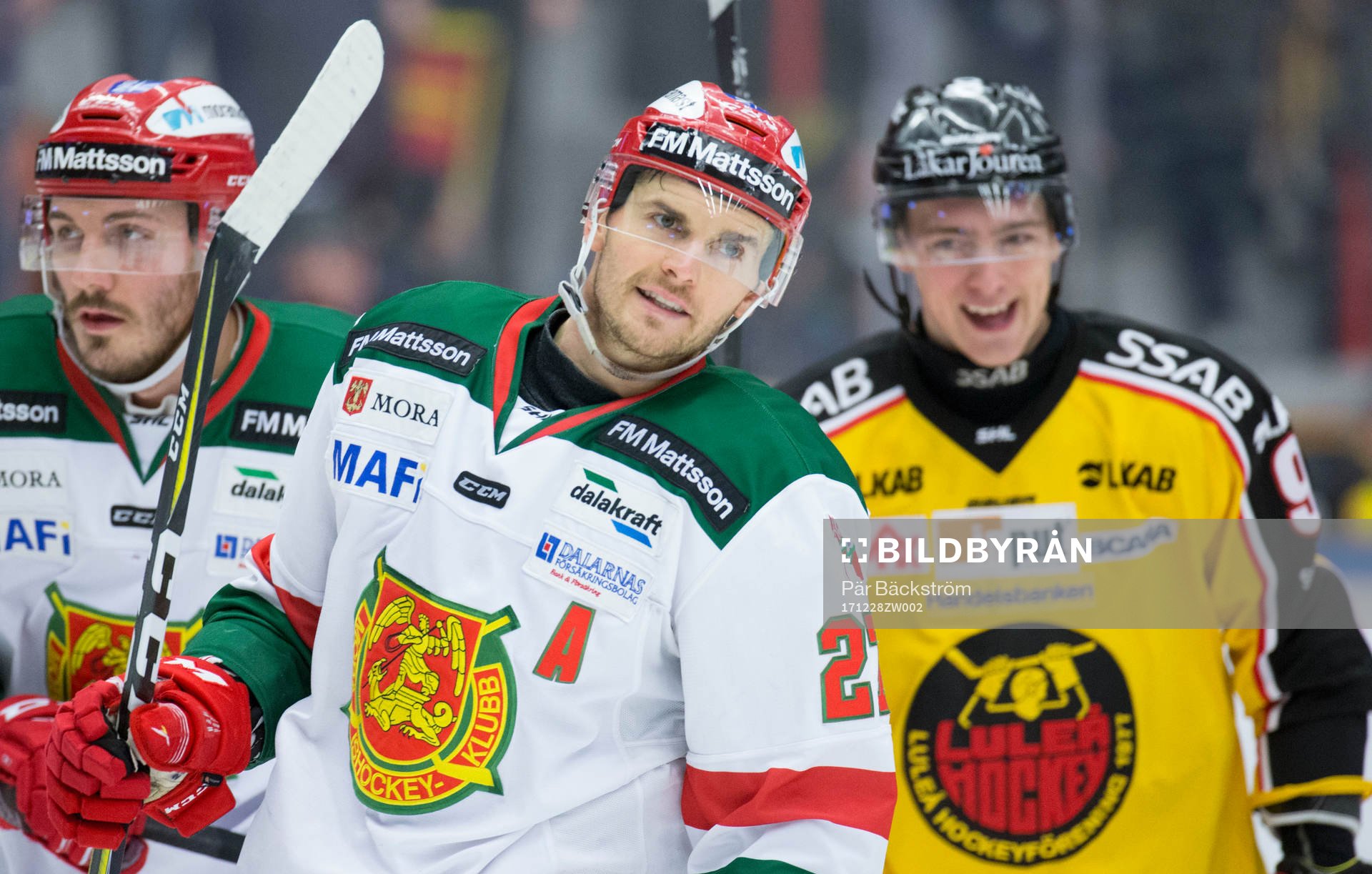 Luleås Johan Forsberg  och Moras Matt Bailey