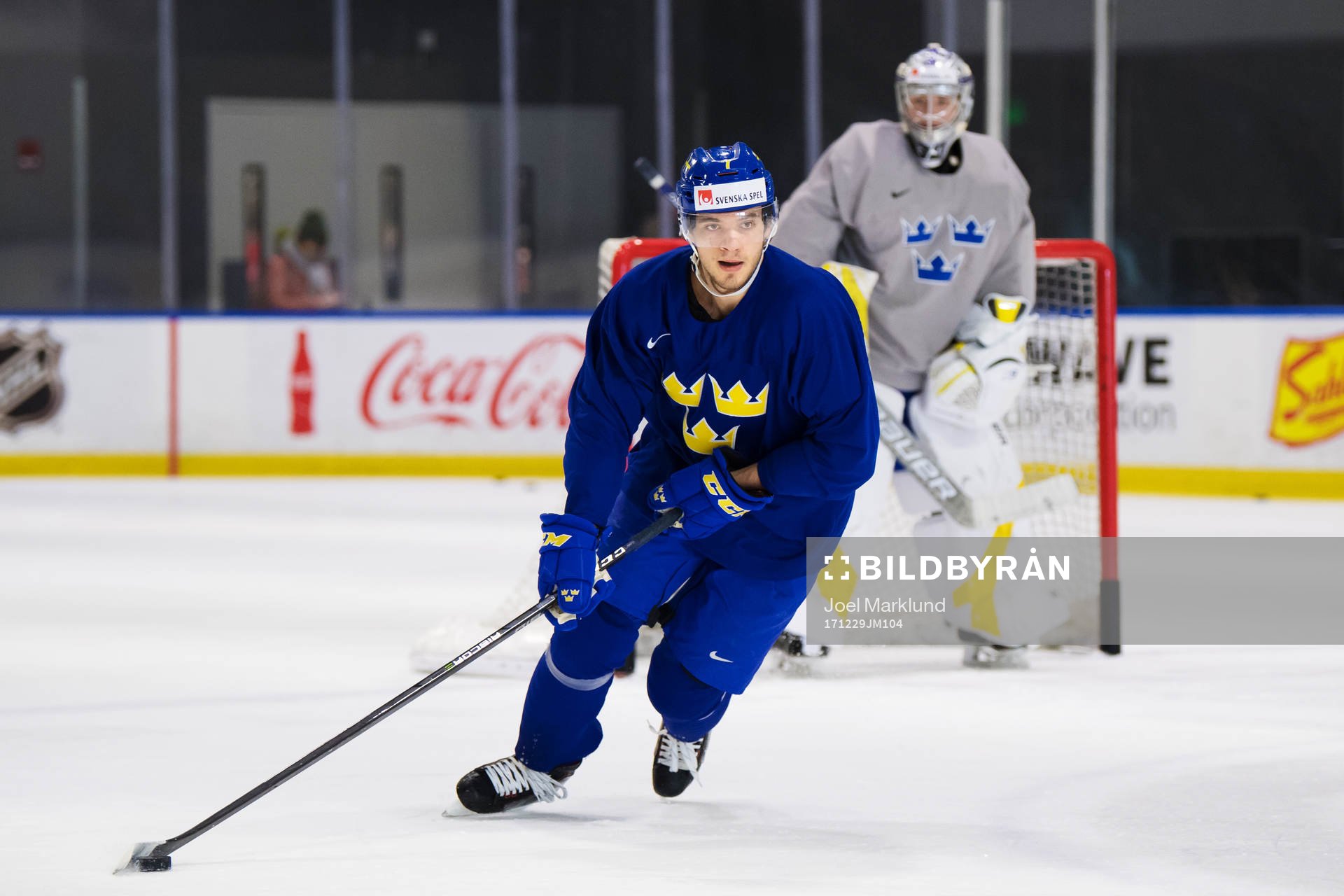 Timothy Liljegren på Sveriges träning