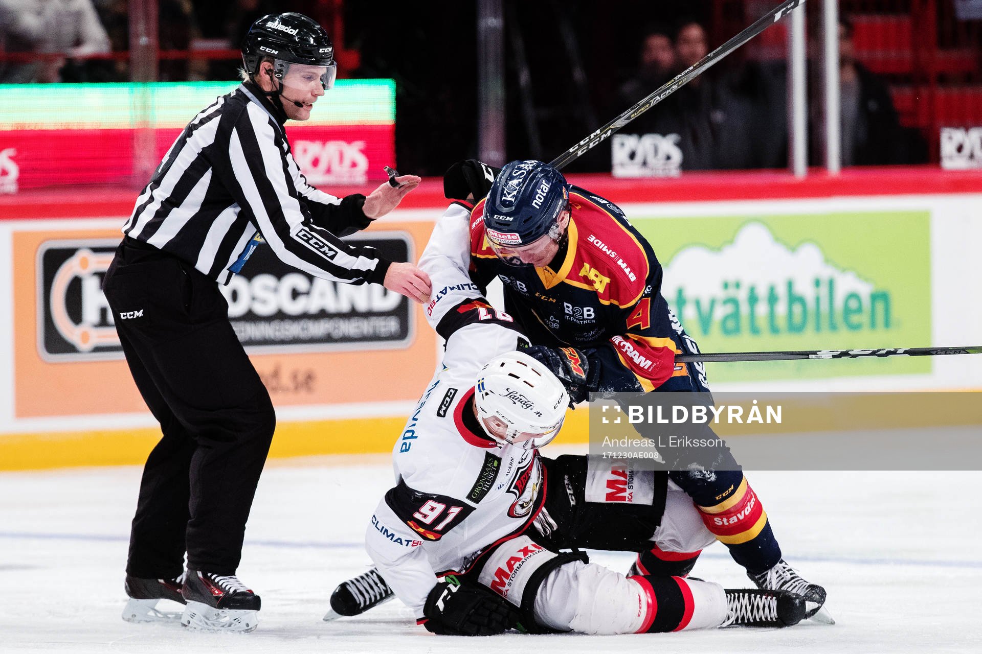 Djurgårdens Marcus Högström och Malmö Redhawks Max