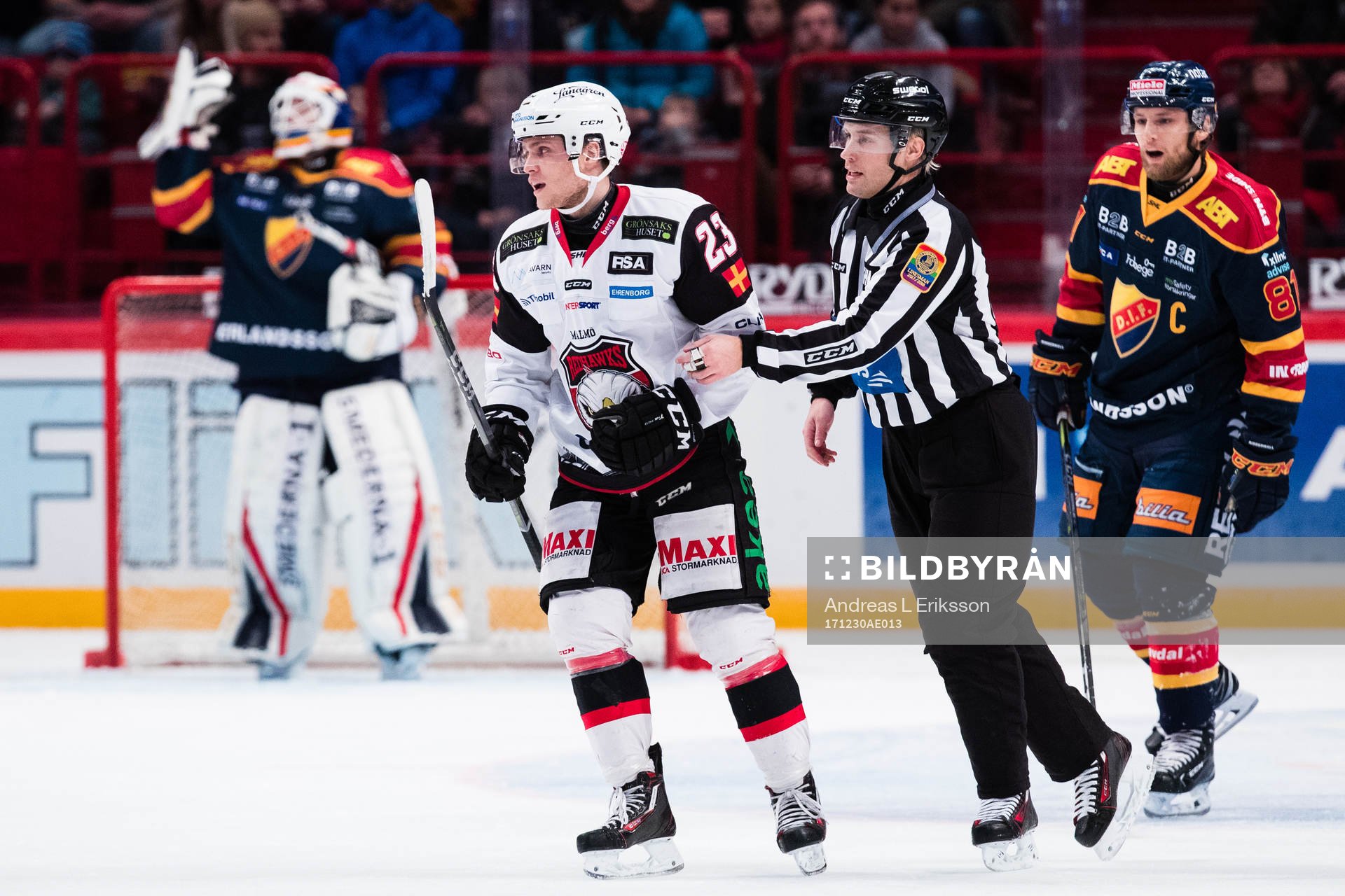 Malmö Redhawks Christoffer Forsberg och Djurgårdens Calle