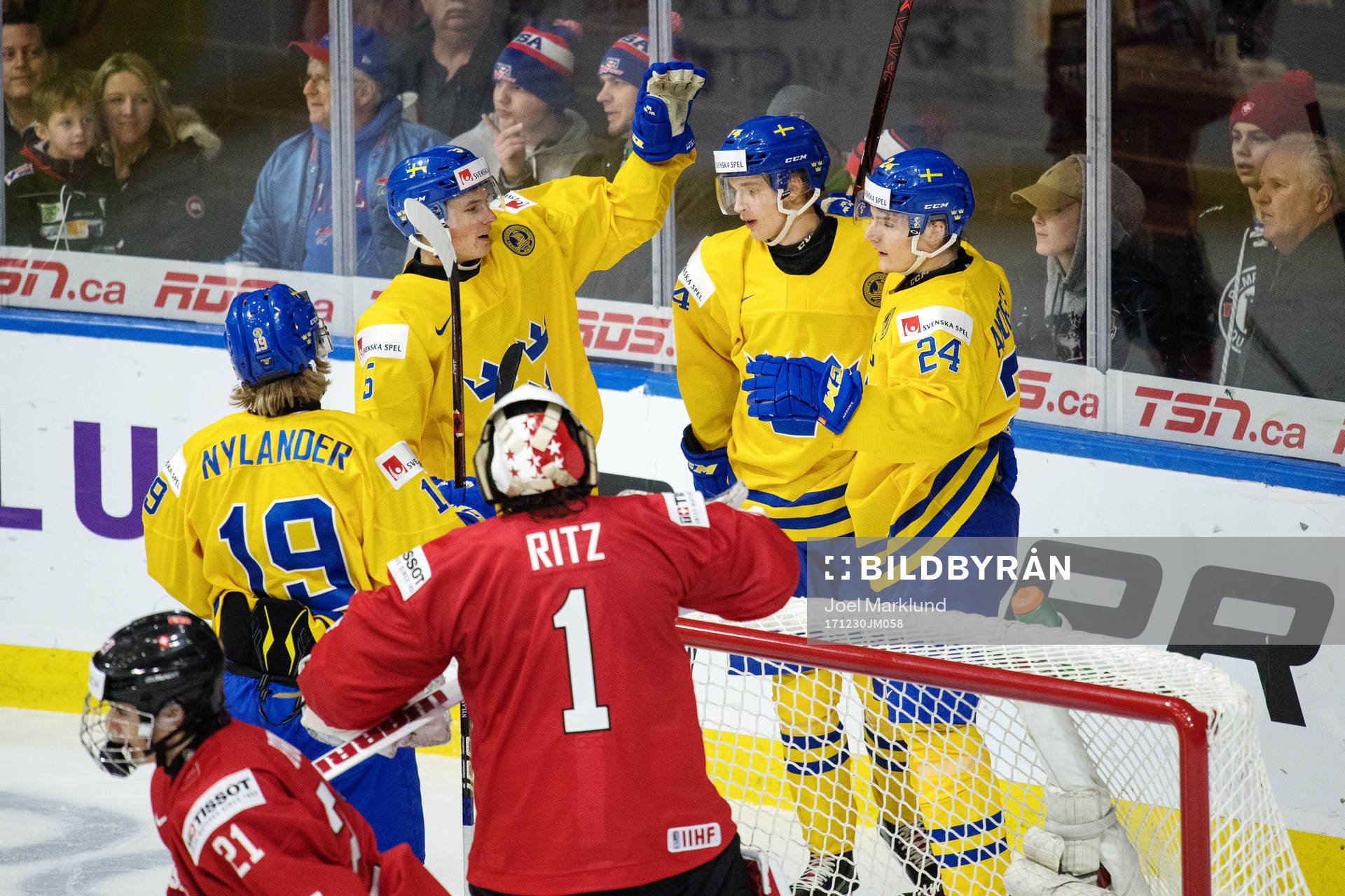 Sveriges Alexander Nylander, Gustav Lindström, Elias