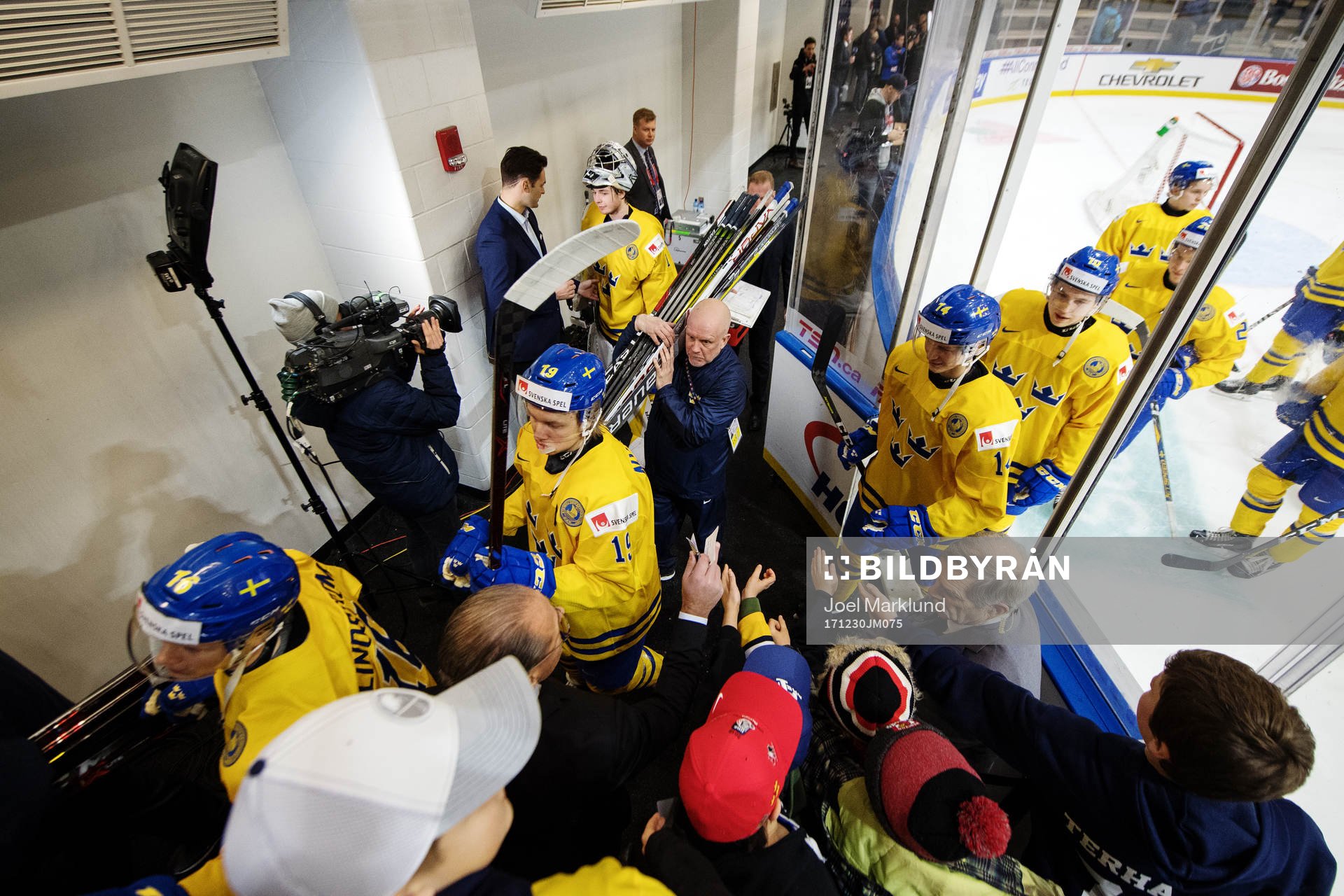 Sveriges Linus Lindström, Alexander Nylander och Elias