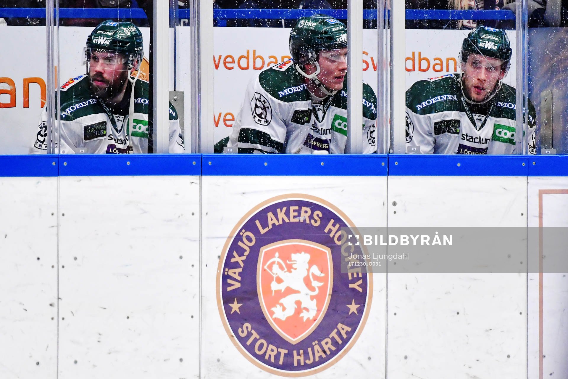 Färjestads Dick Axelsson, Johan Ryno och Per Åslund i