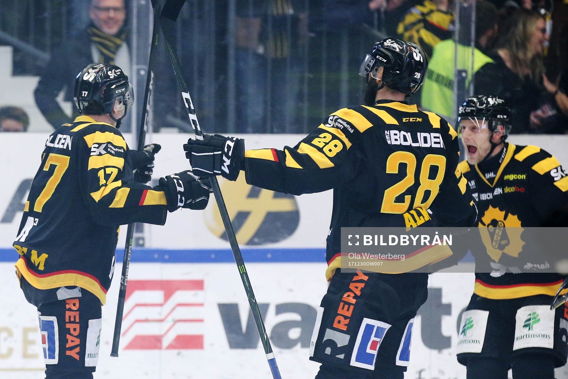 Skellefteås Oscar Möller, Johan Alm och Pär Lindholm