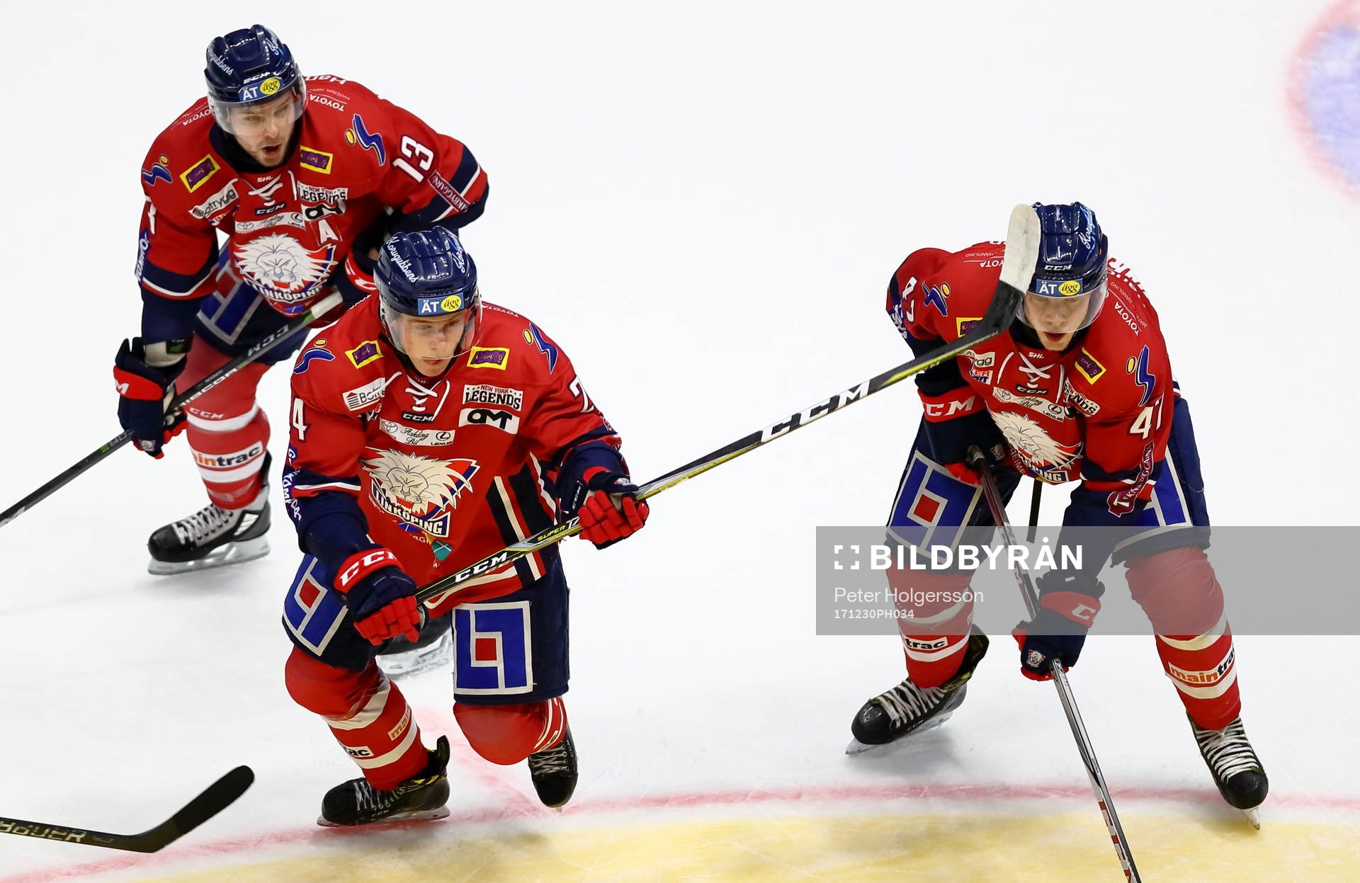 Linköpings Andrew Gordon, Olle Lycksell, Anton Karlsson