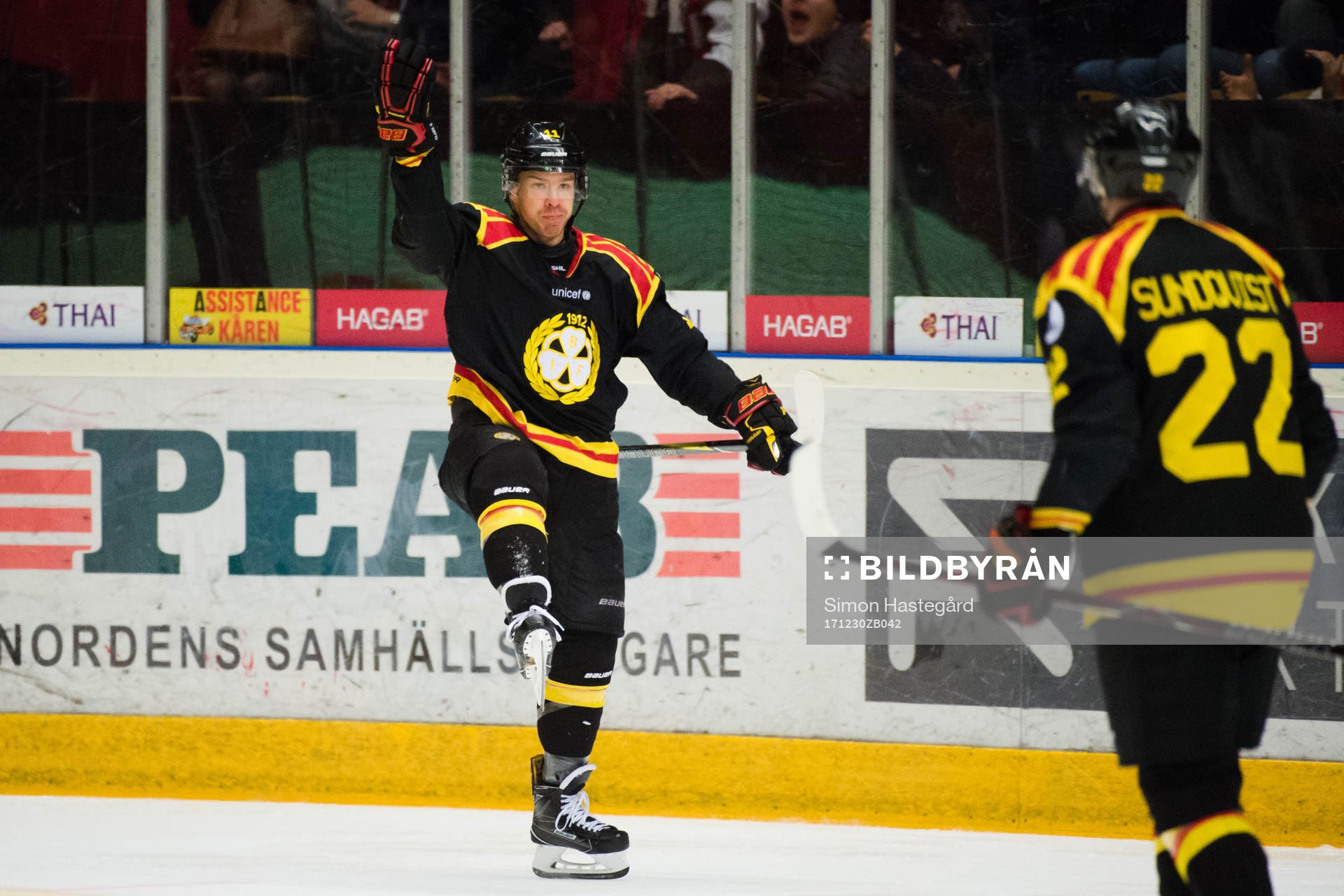 Brynäs Kevin Clark jublar