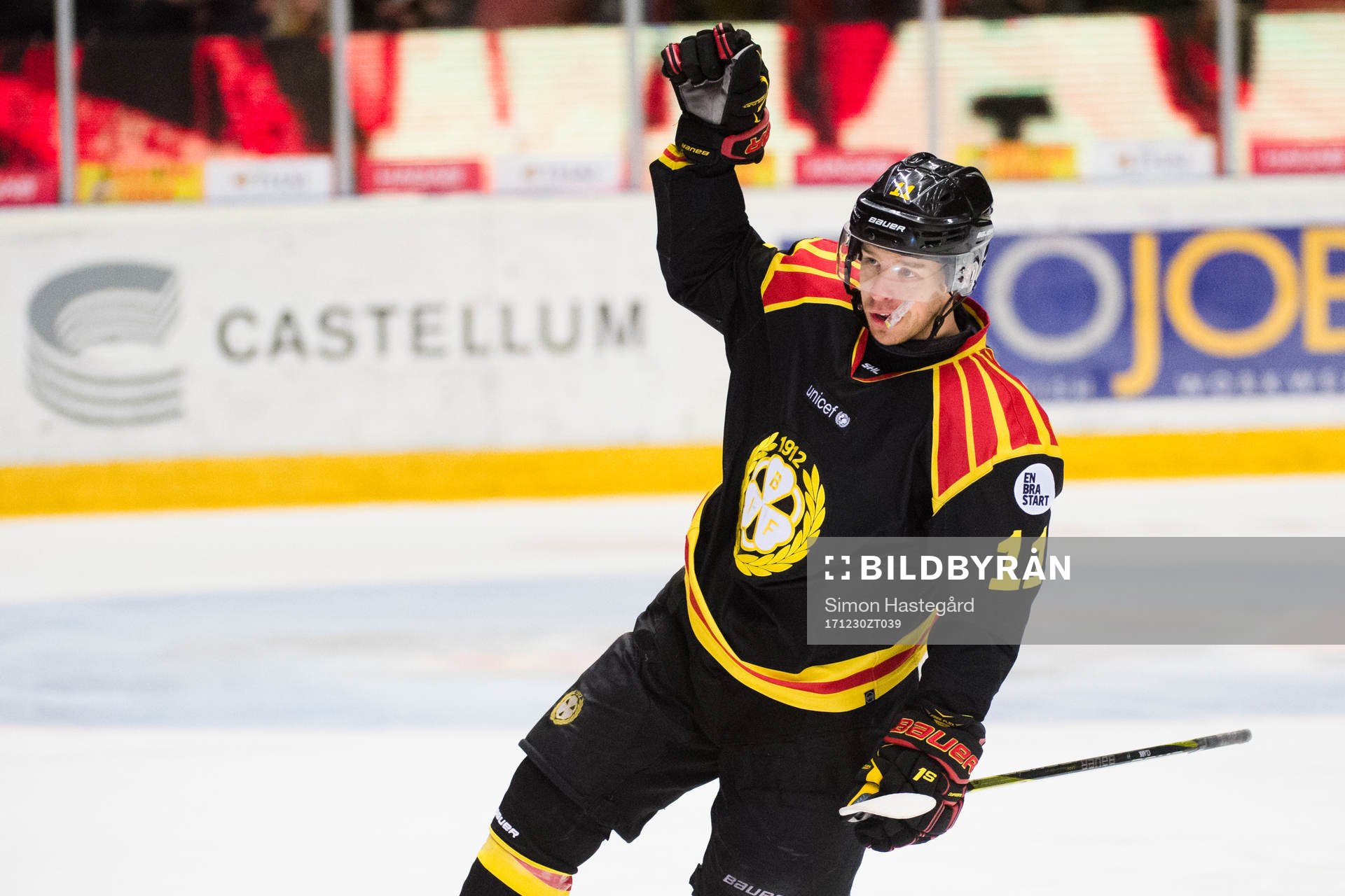 Brynäs Kevin Clark jublar