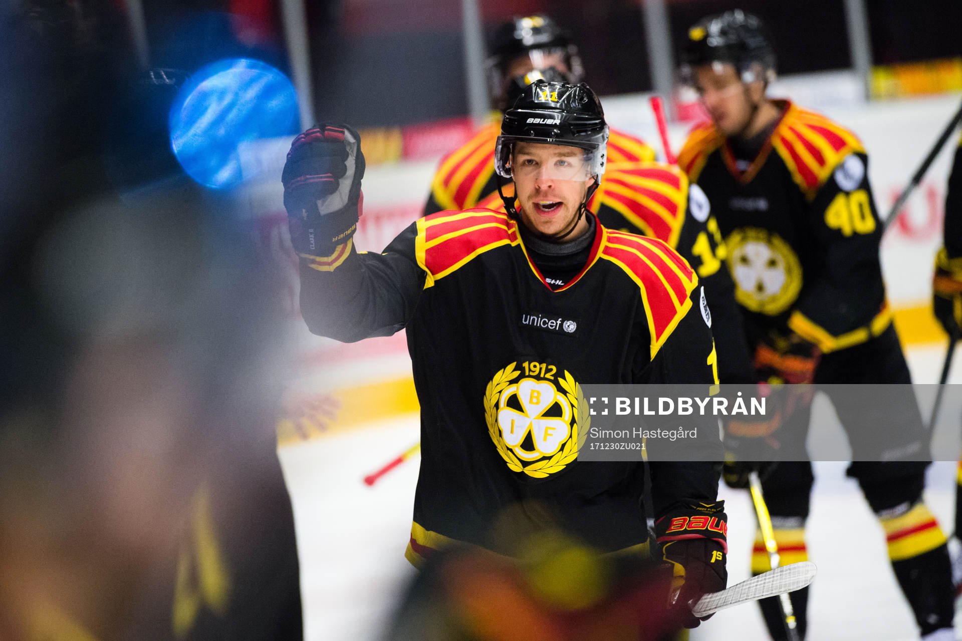 Brynäs Kevin Clark jublar