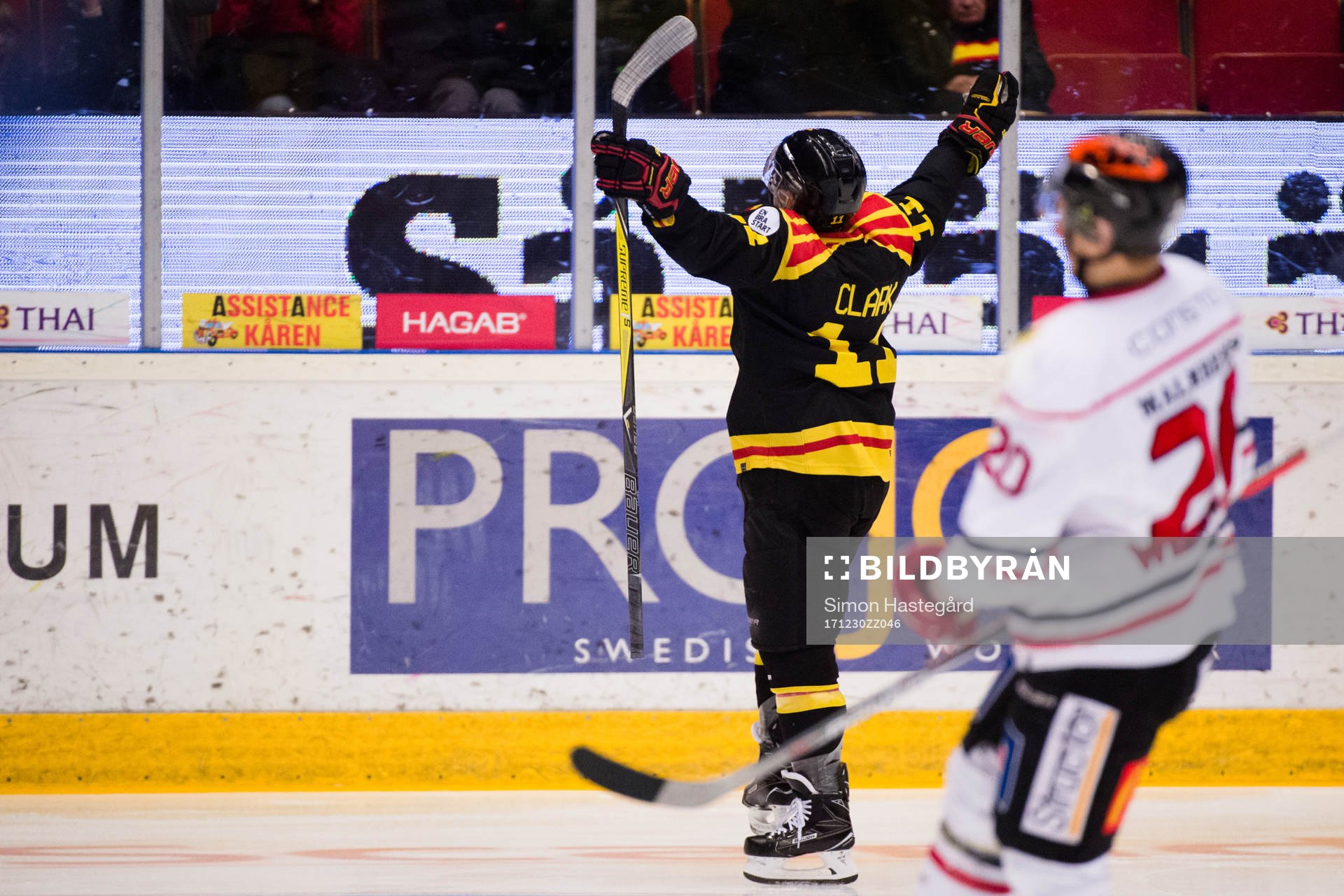 Brynäs Kevin Clark jublar