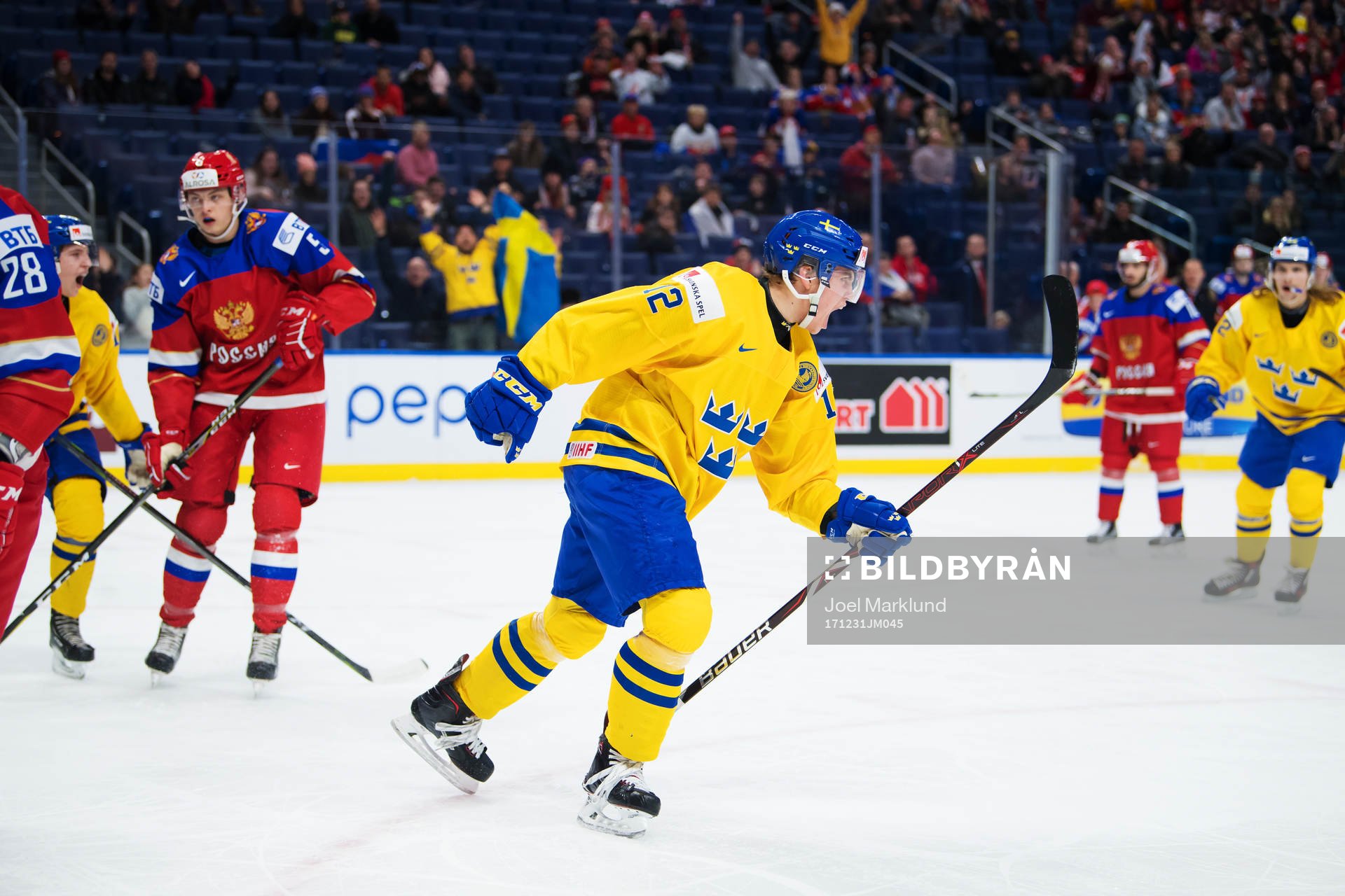 Sveriges Glenn Gustafsson jublar
