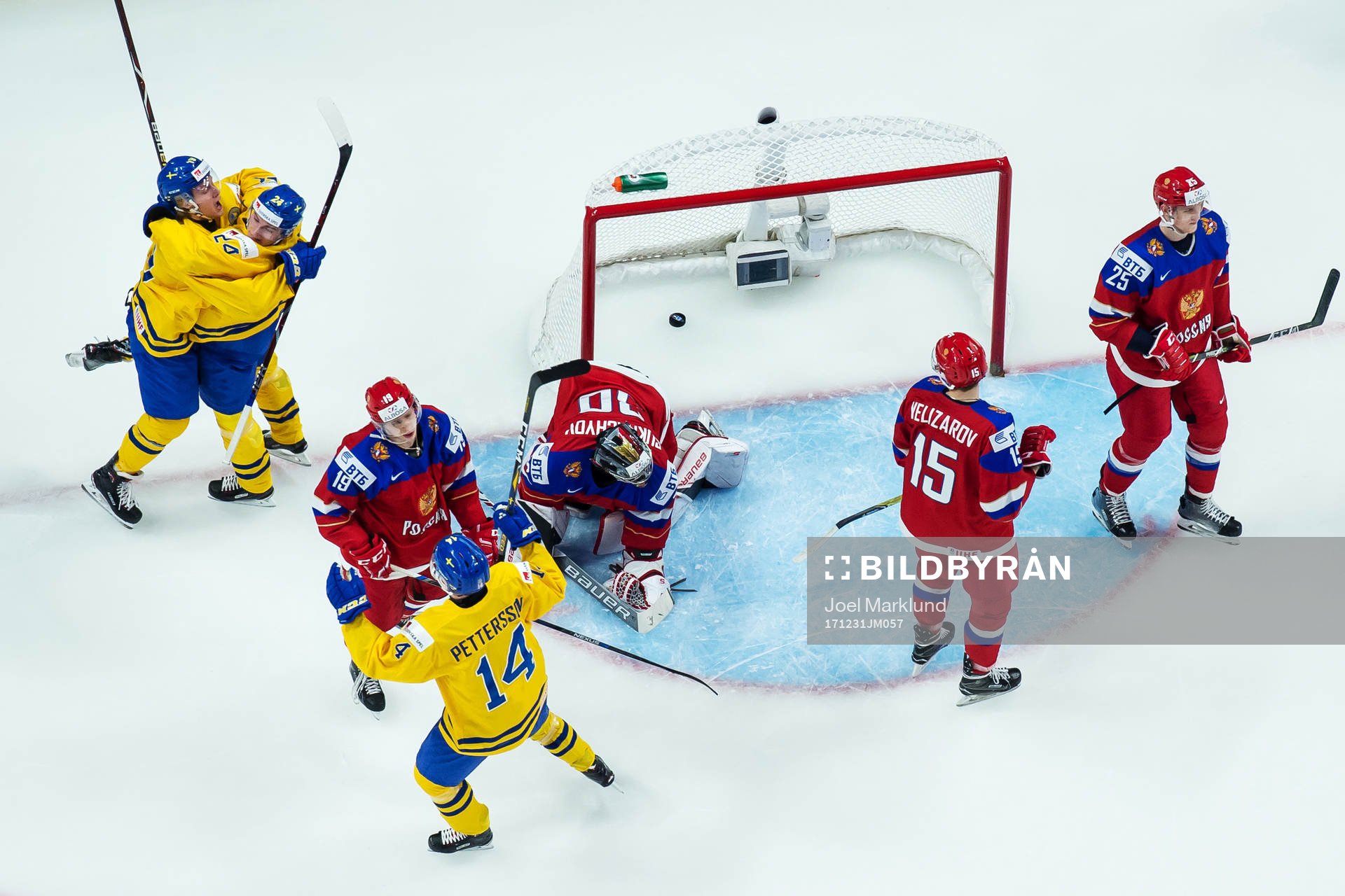 Sveriges Lias Andersson, Alexander Nylander och Elias
