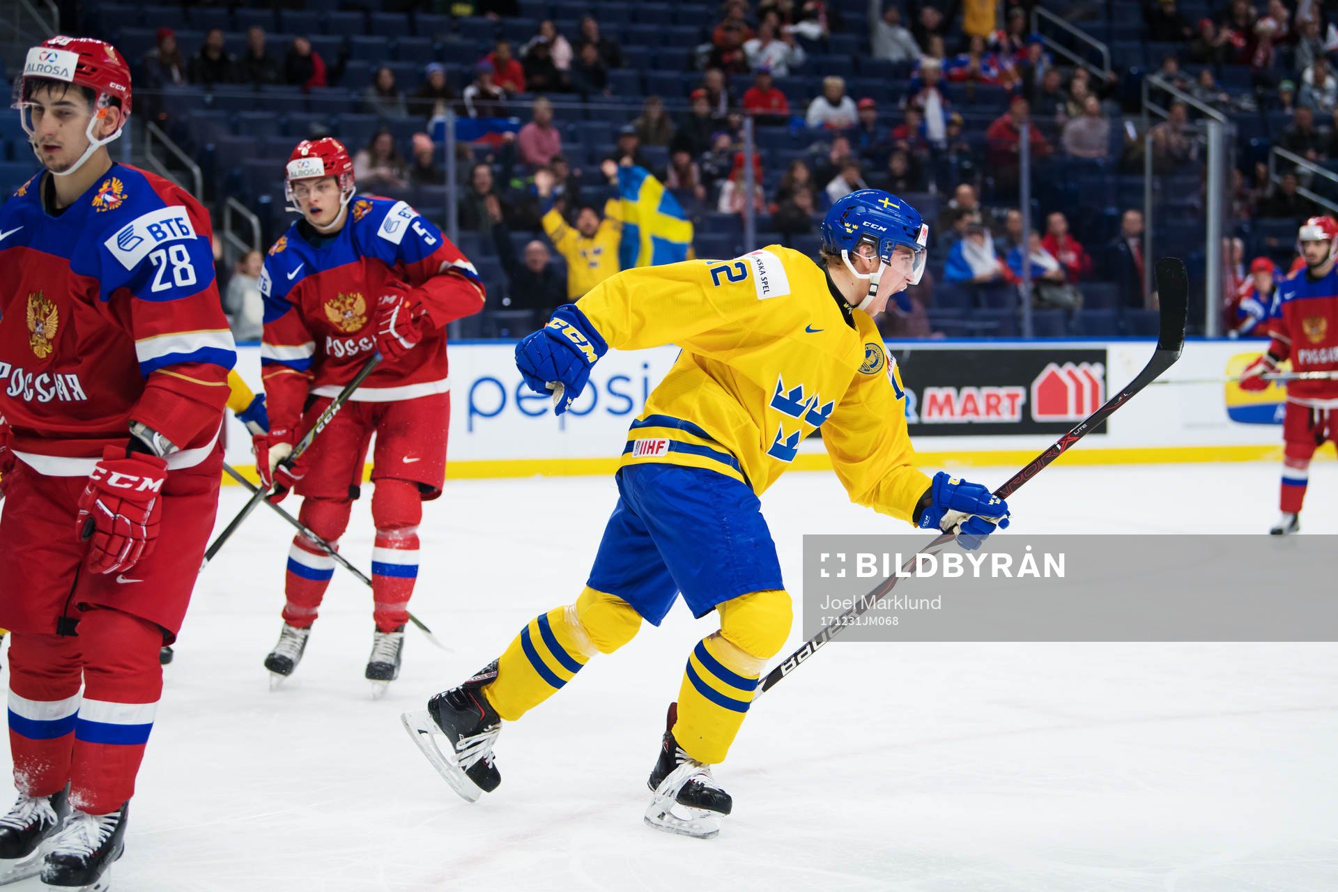 Sveriges Glenn Gustafsson jublar