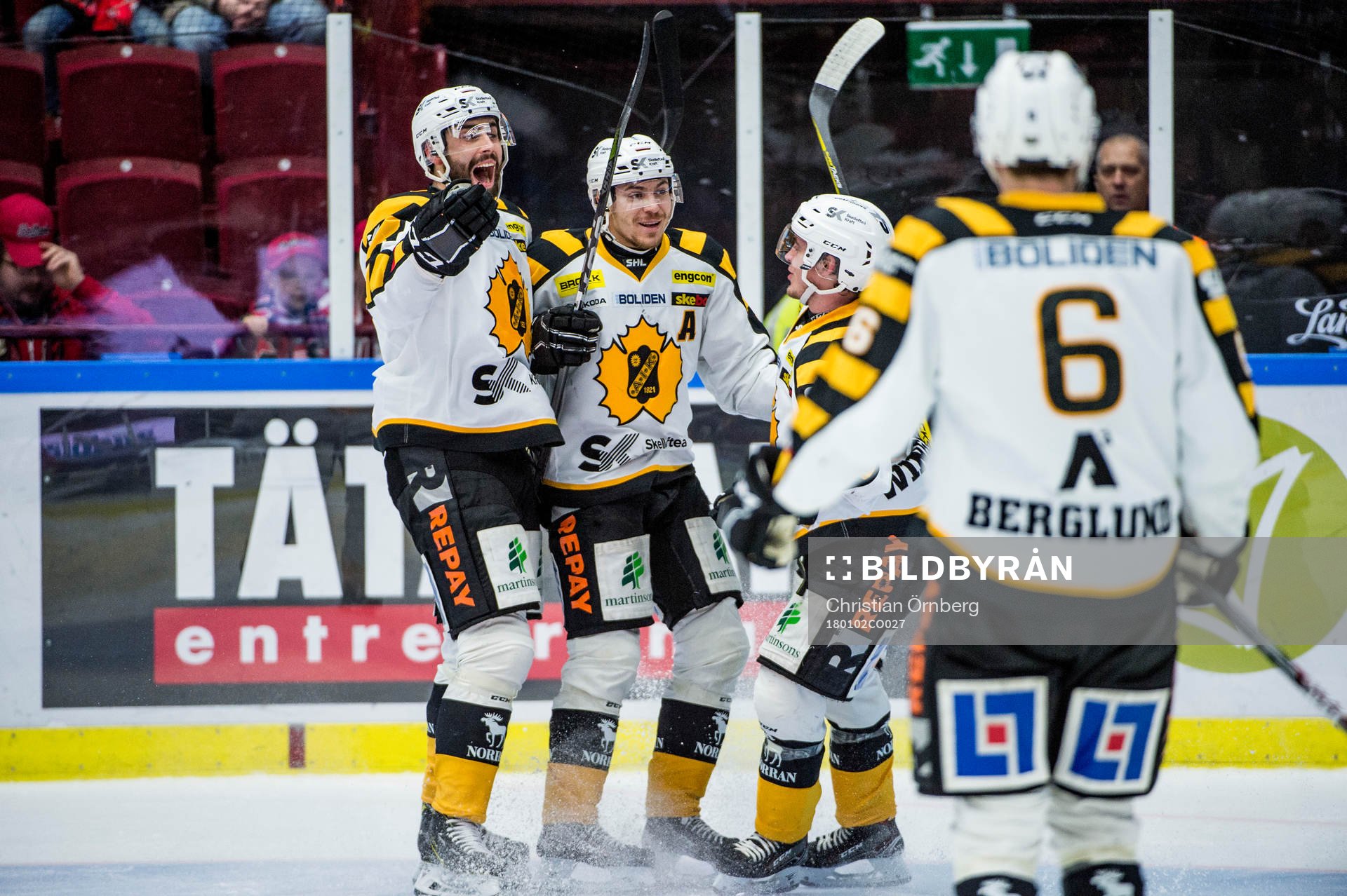 Skellefteås Johan Alm, Pär Lindholm, Andreas Wingerli och