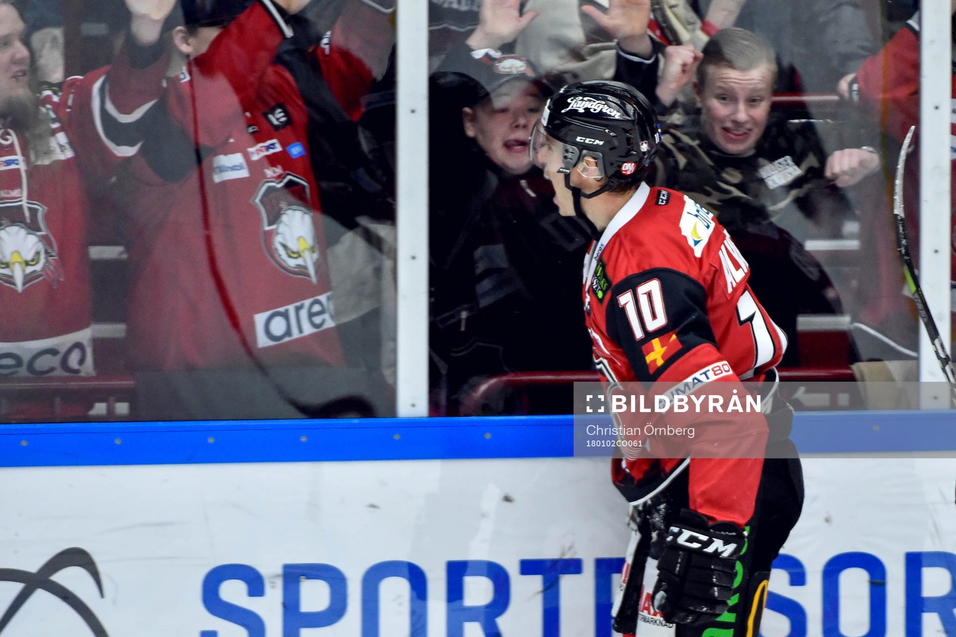 Malmö Redhawks Robin Alvarez jublar