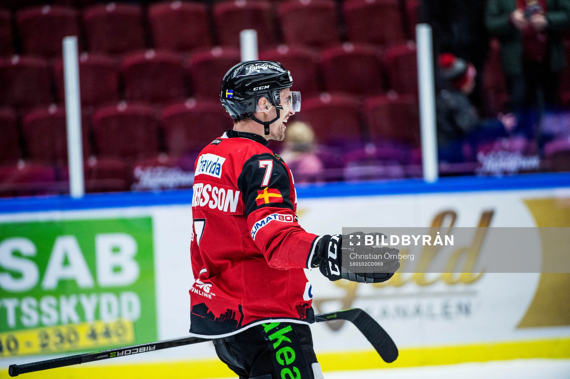 Malmö Redhawks Nils Andersson jublar