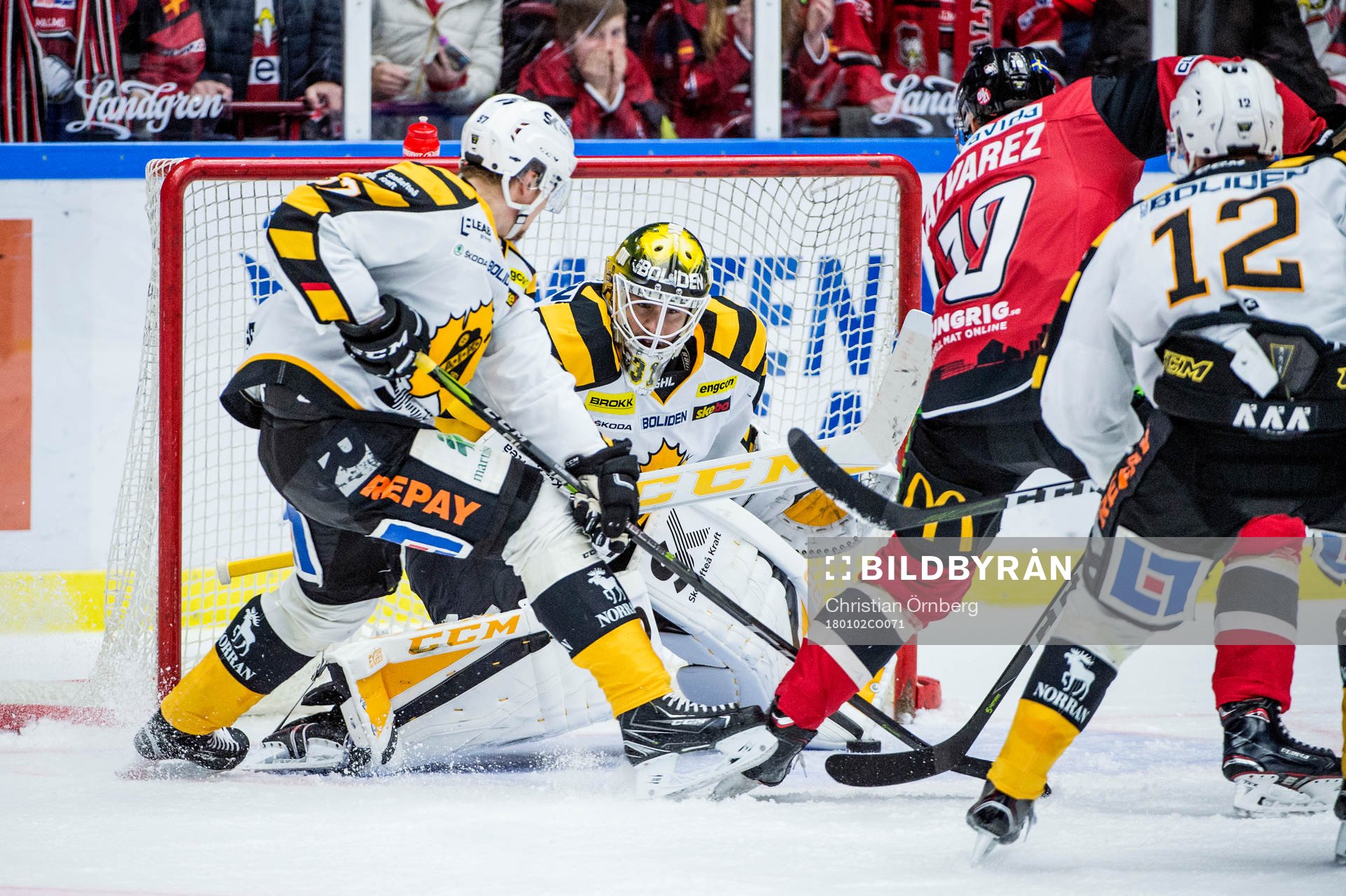 Malmö Redhawks Robin Alvarez gör 4-4 på Skellefteås