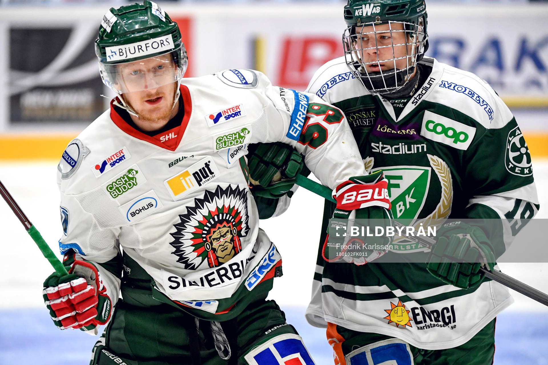 Frölundas Simon Hjalmarsson och Färjestads Anton