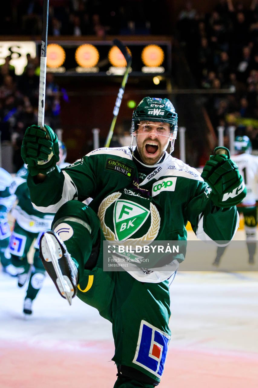 Färjestads Dick Axelsson jublar