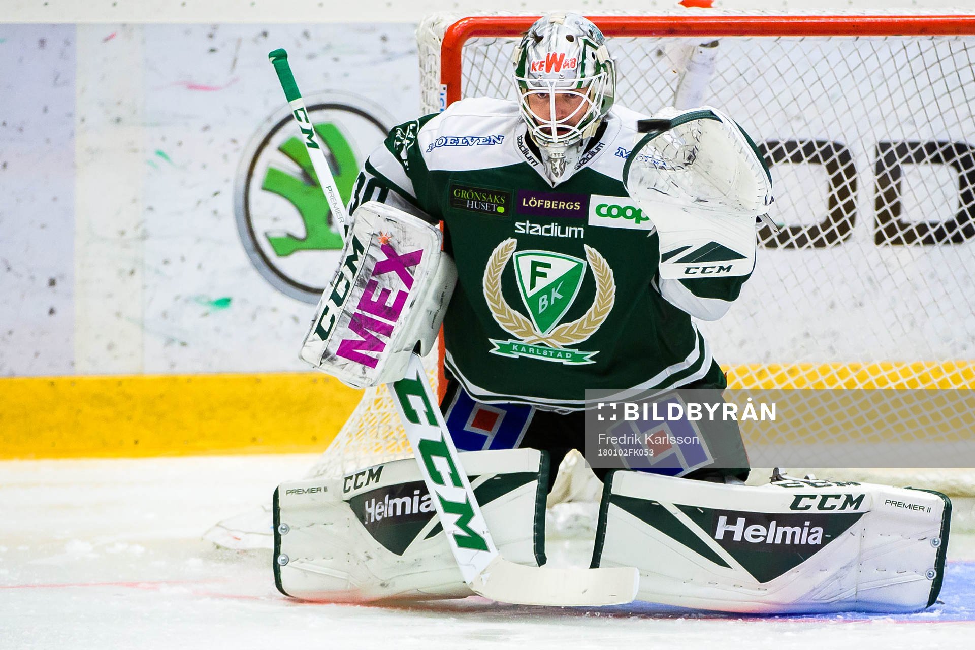 Färjestads målvakt Lars Haugen