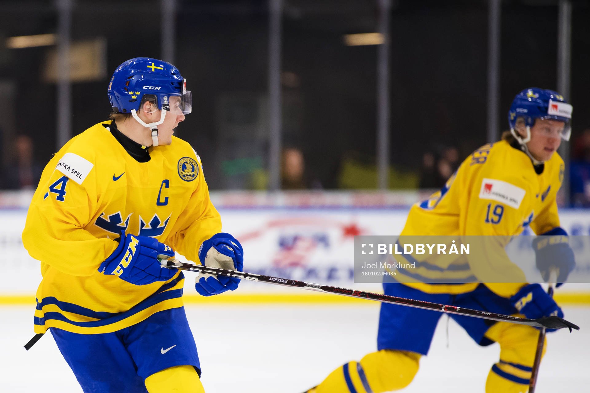 Sveriges Lias Andersson och Alexander Nylander