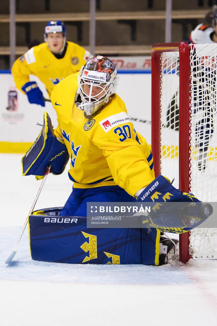 Sveriges målvakt Filip Gustavsson