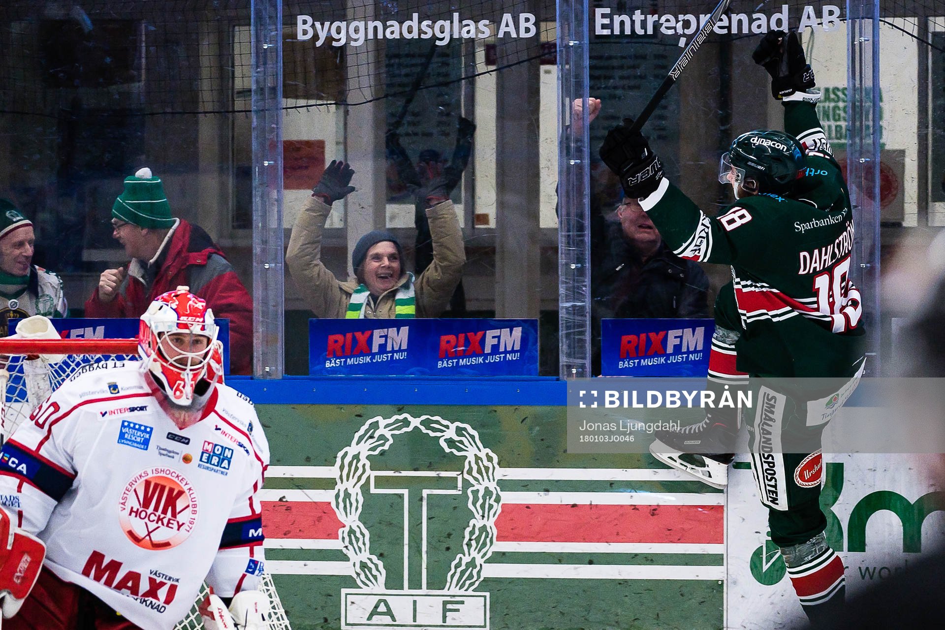 Tingsryds Jacob Dahlström jublar