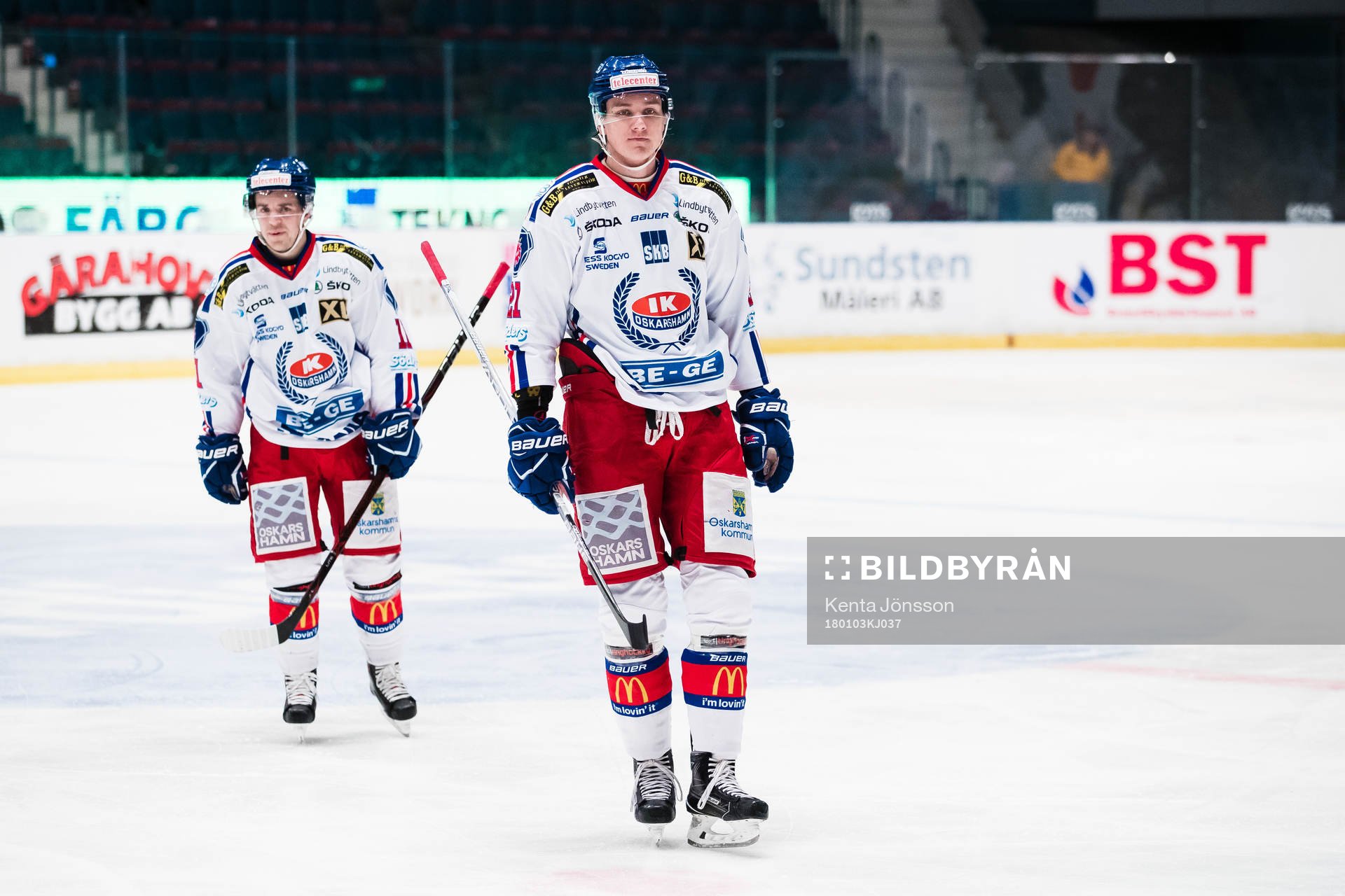 Oskarshamns Gustav Olhaver och Victor Löfstedt deppar