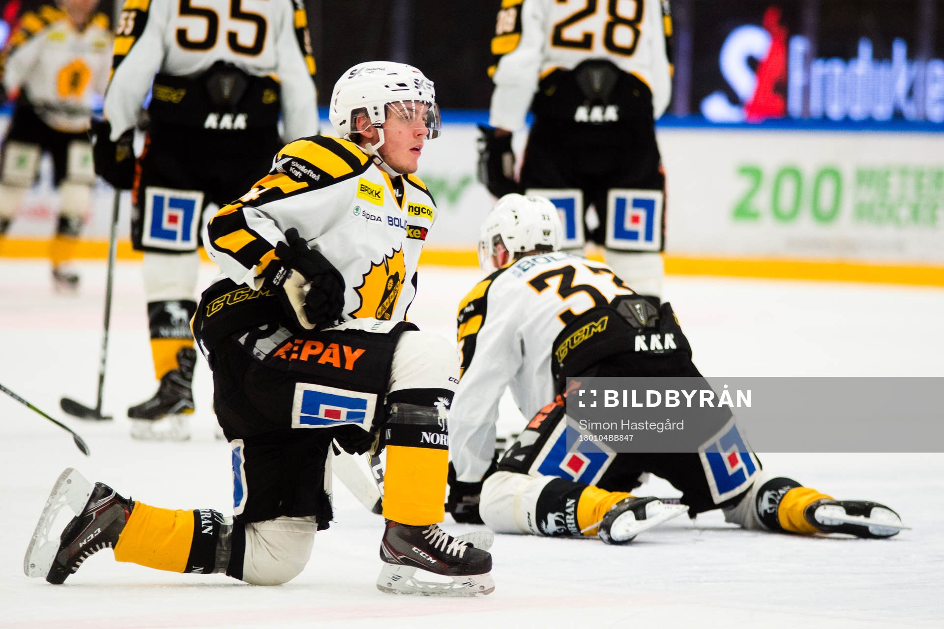 Skellefteås Andreas Wingerli före ishockeymatchen i SHL