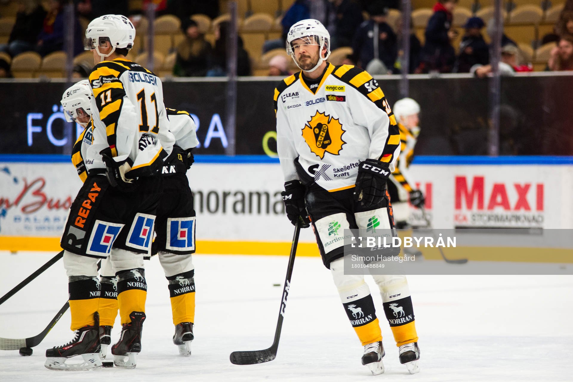 Skellefteås Jimmie Ericsson före ishockeymatchen i SHL