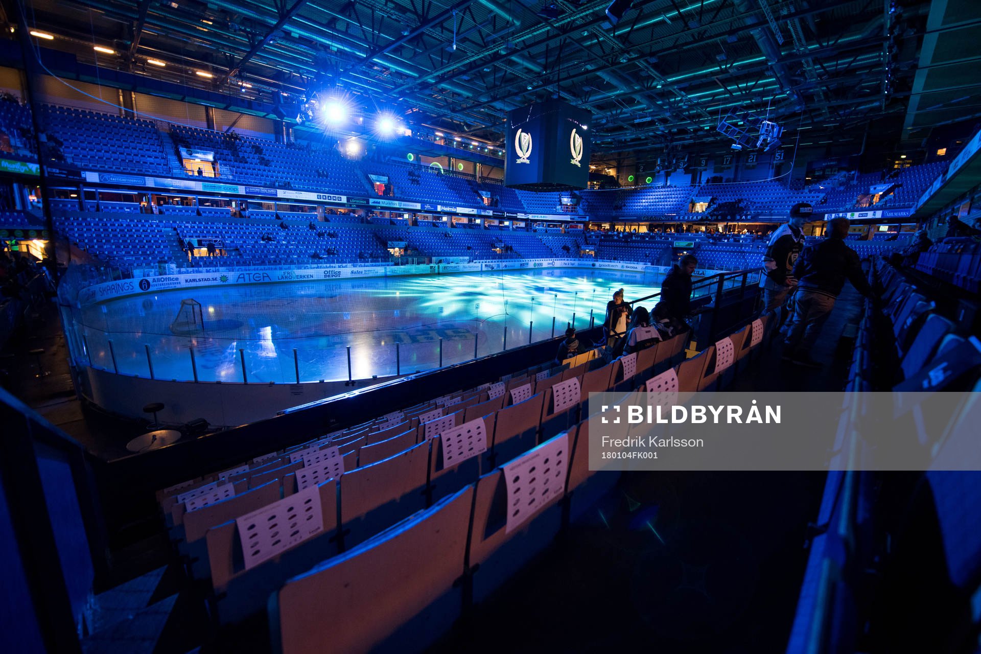 Löfbergs Arena innan ishockeymatchen i SHL mellan