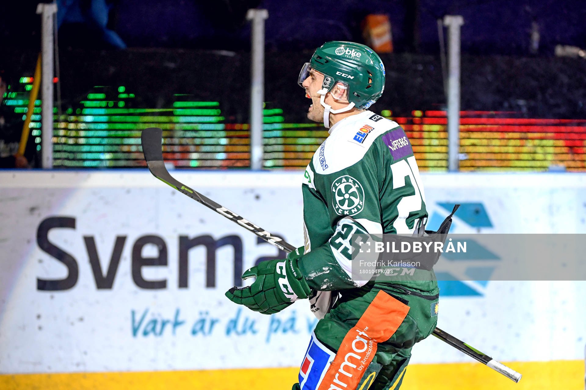 Färjestads Martin Johansson jublar