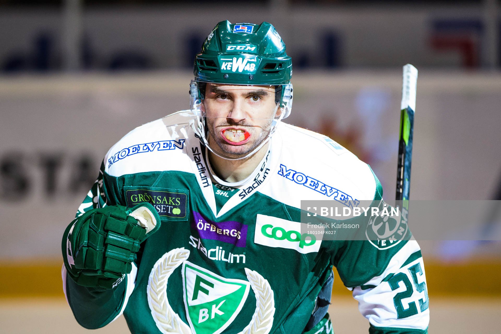 Färjestads Martin Johansson jublar