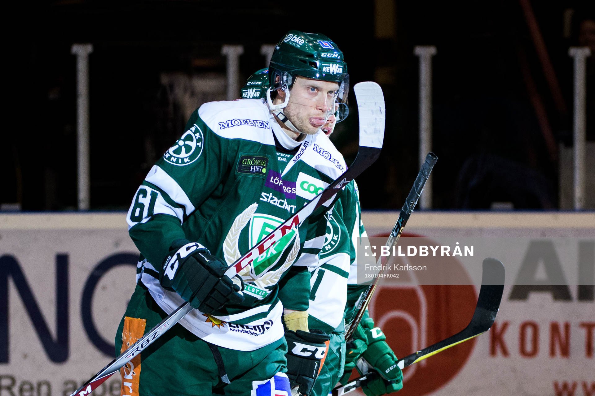 Färjestads Johan Ryno jublar