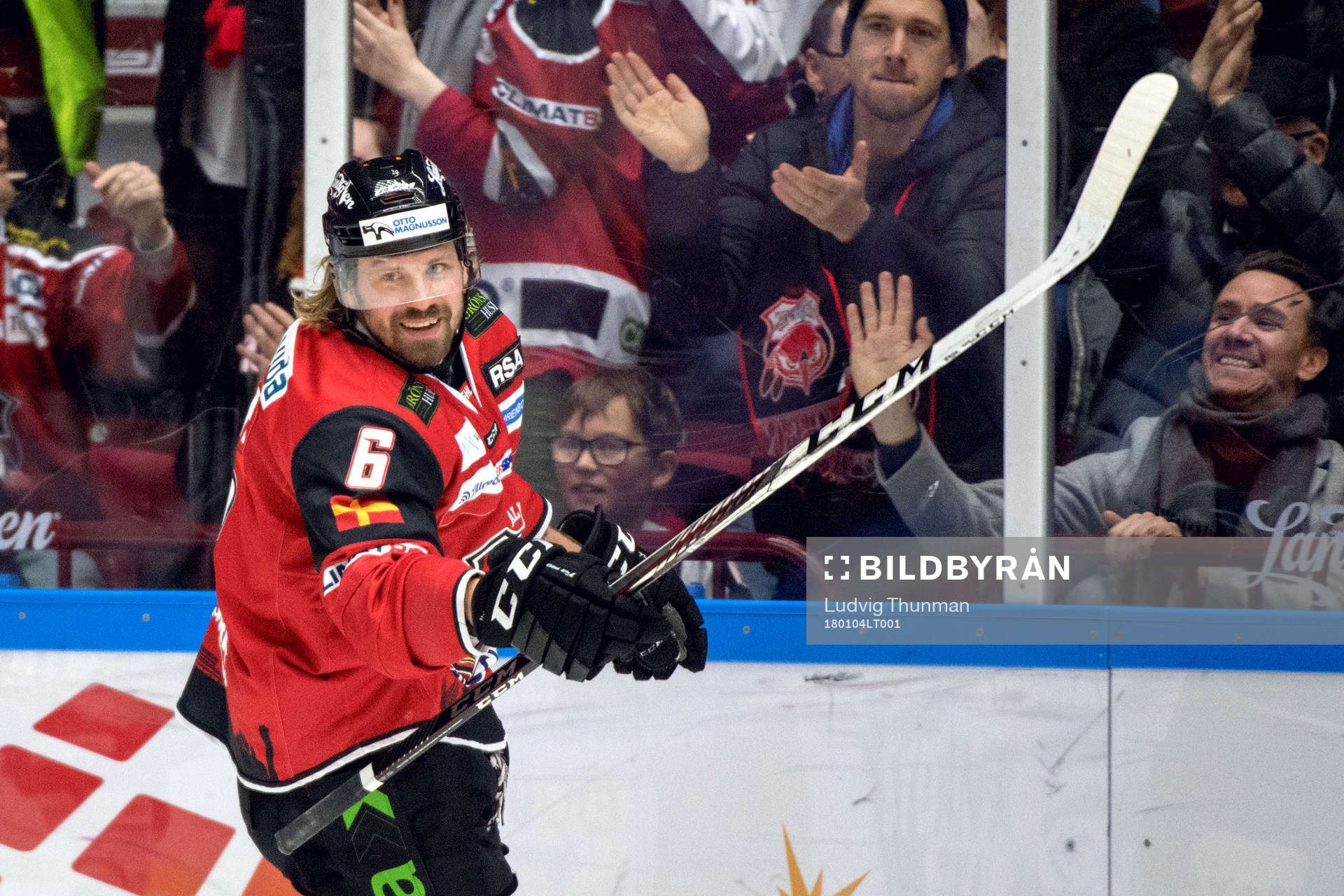Malmö Redhawks Stefan Warg jublar