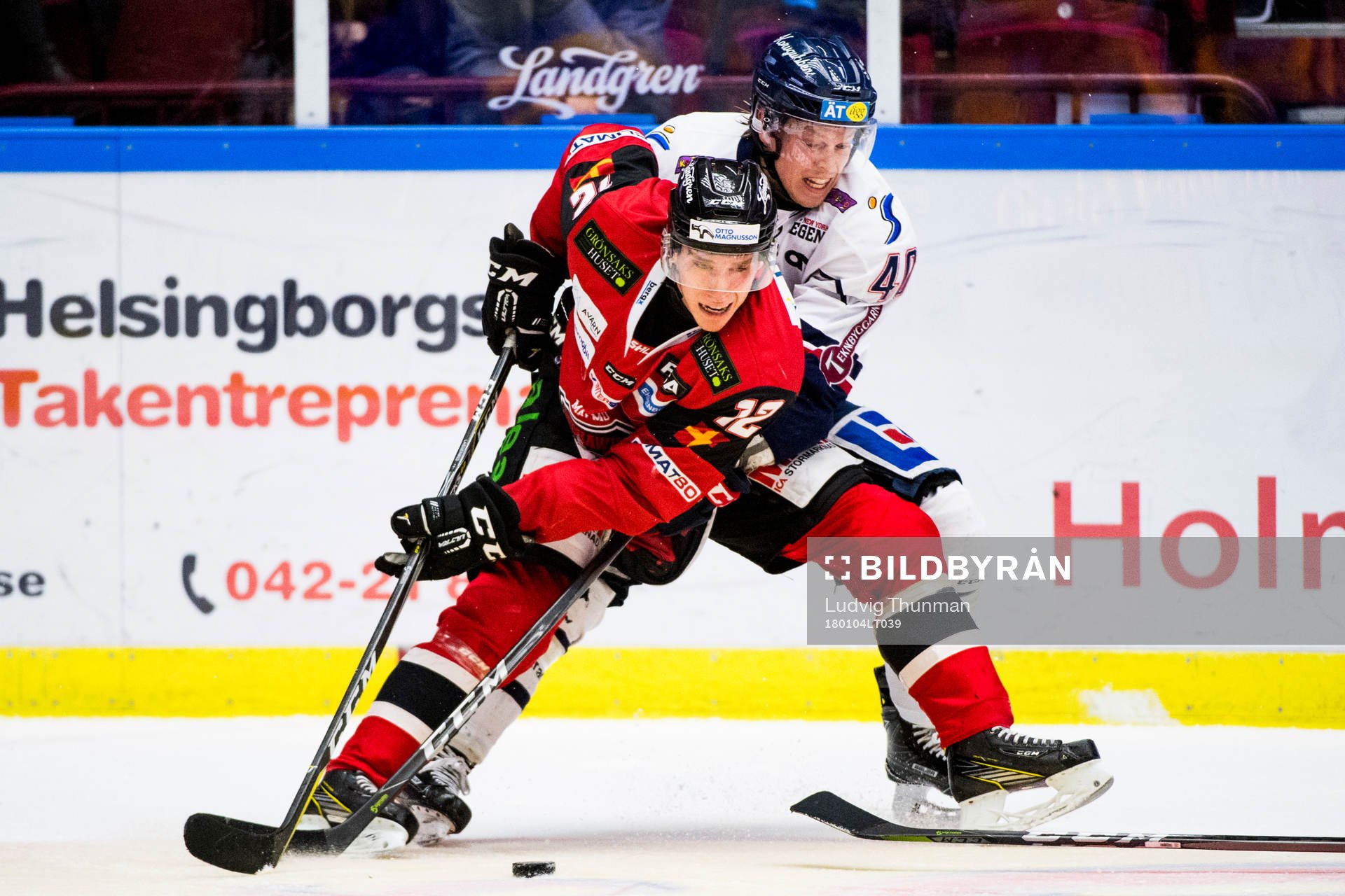 Malmö Redhawks Matias Lassen och Linköpings Ken André