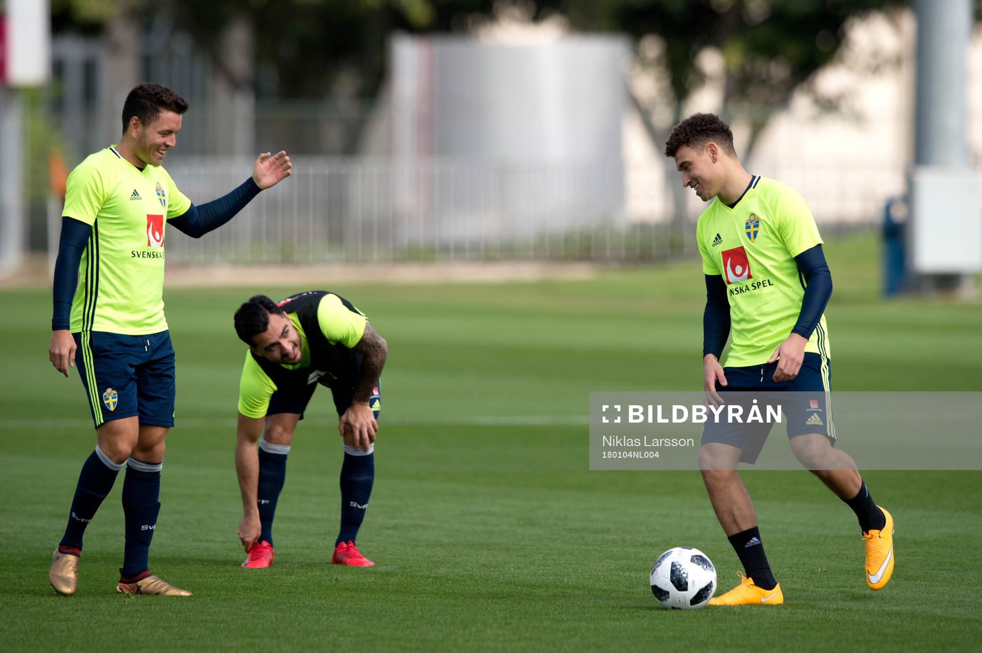 Sveriges Jiloan Hamad, Jordan Larsson och Kerim Mrabti