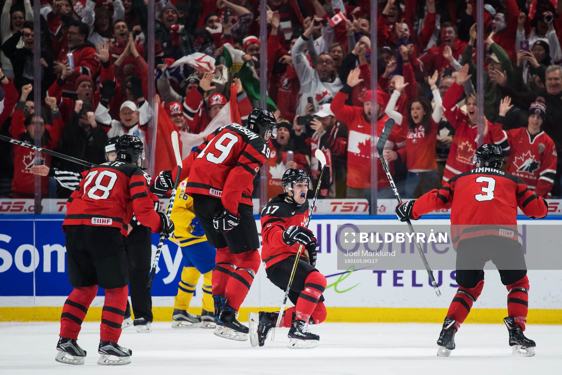 Kanadas Victor Mete, Drake Batherson, Tyler Steenbergen och