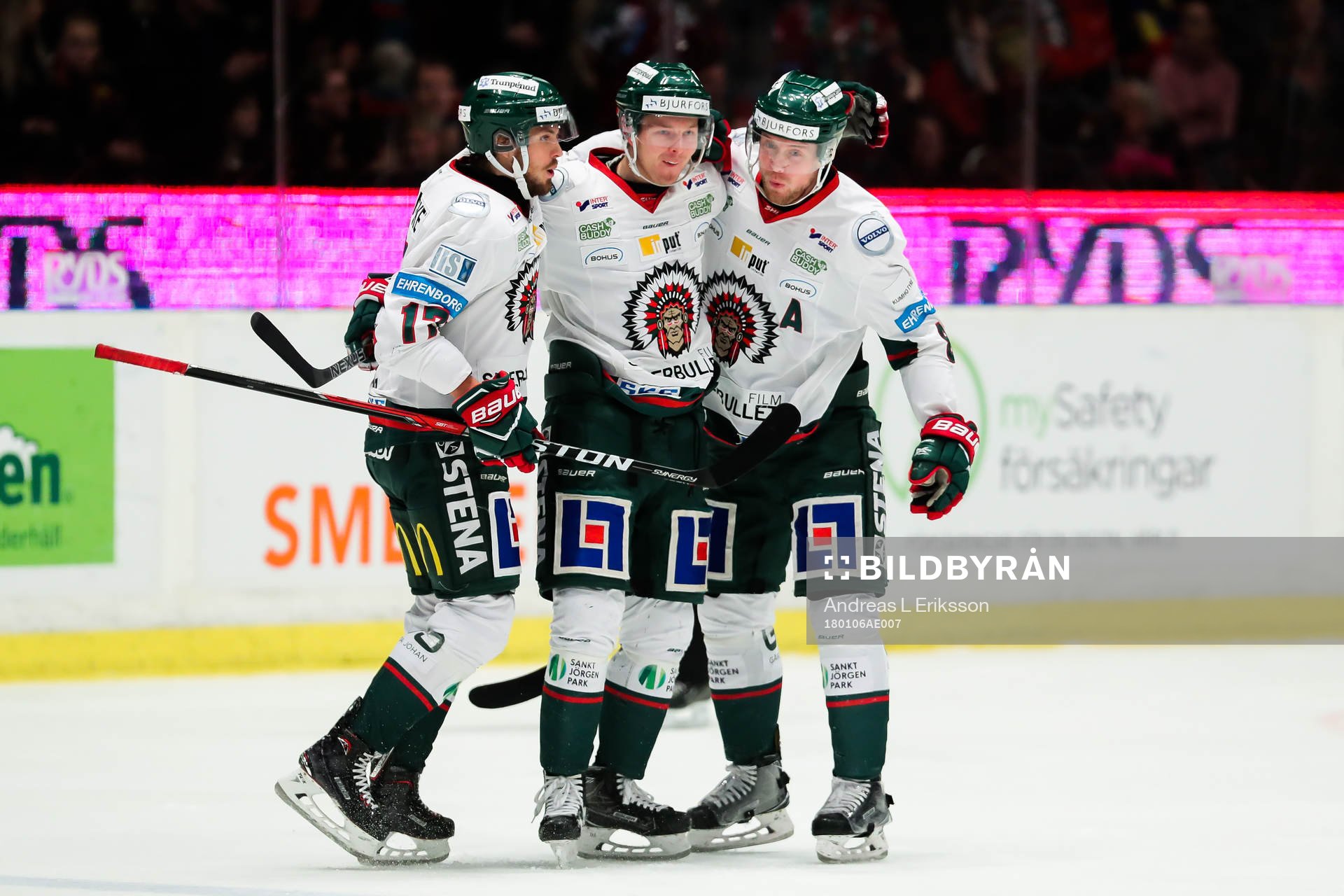 Frölundas Sebastian Stålberg, Christoffer Ehn och John