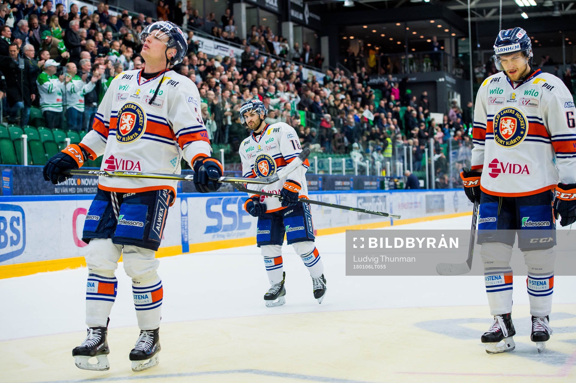 Växjös Oliver Bohm Andrew Calof och Linus Högberg deppar