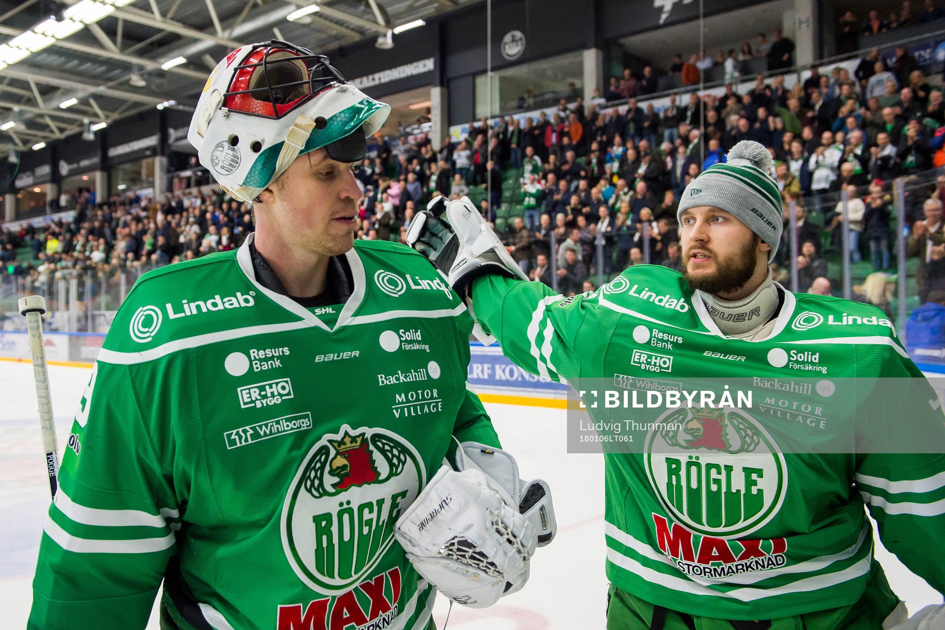 Rögles målvakt Emil Kruse och målvakt Ville Kolppanen