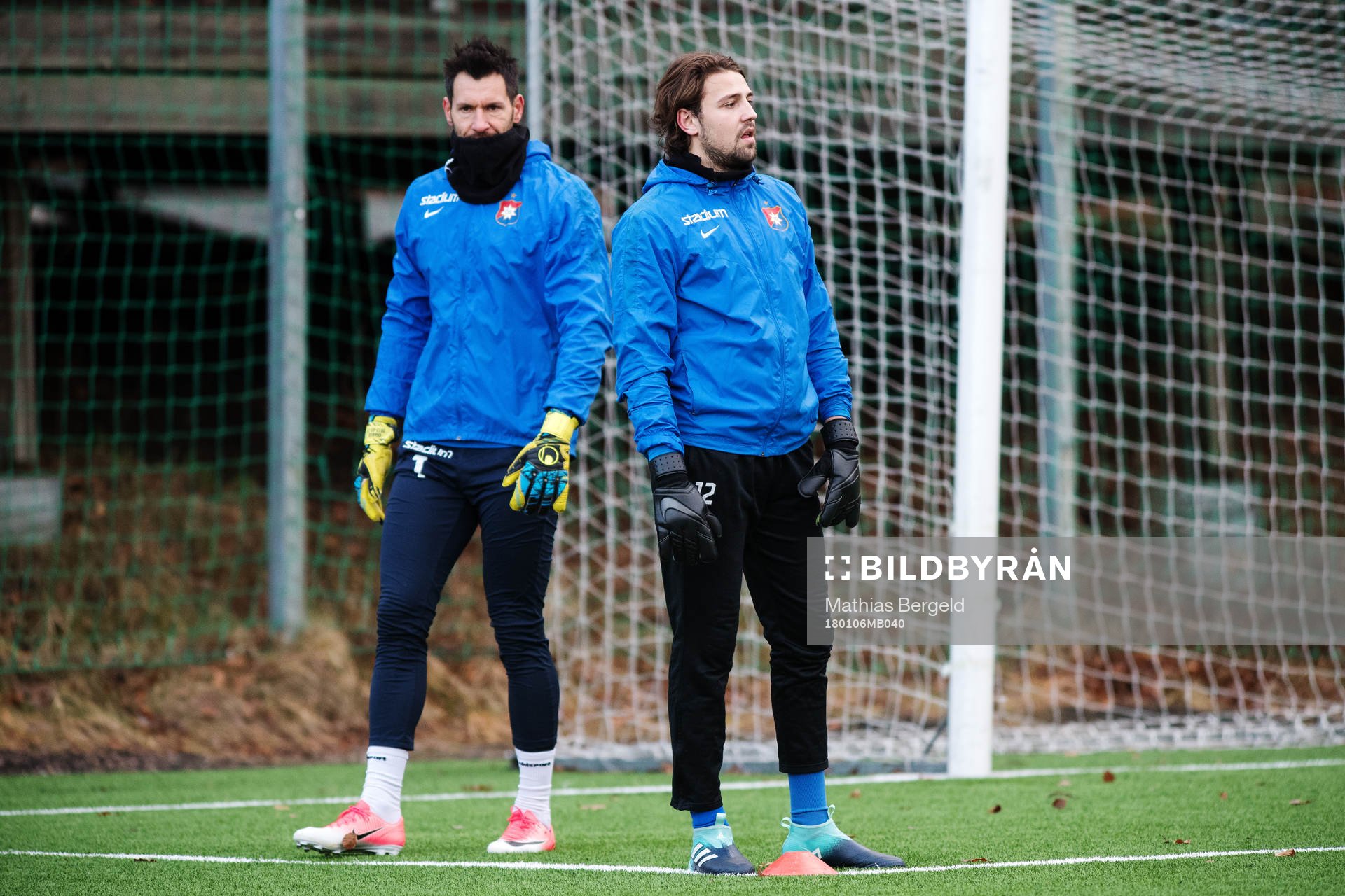 Målvakt Stojan Lukic och målvakt Kristoffer Björk